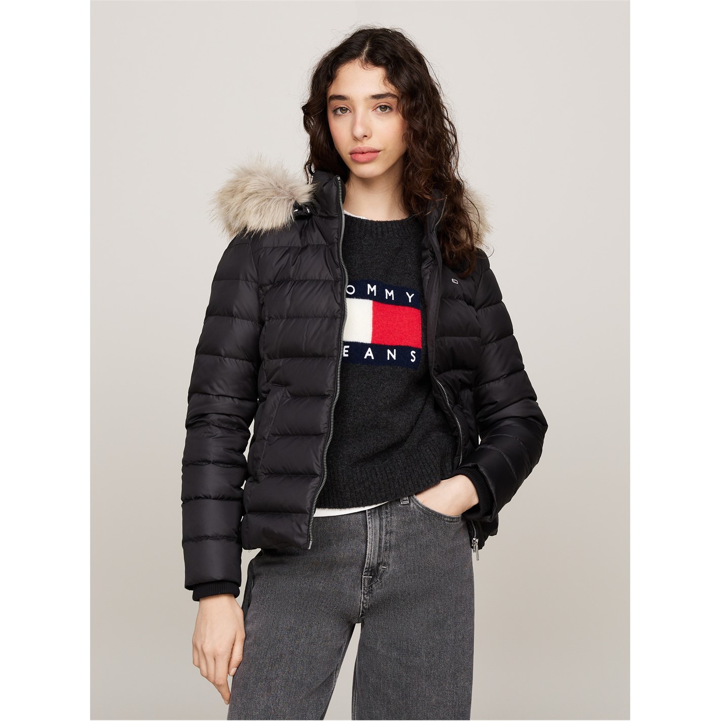 Dámska bunda Tommy Jeans Black 8600696