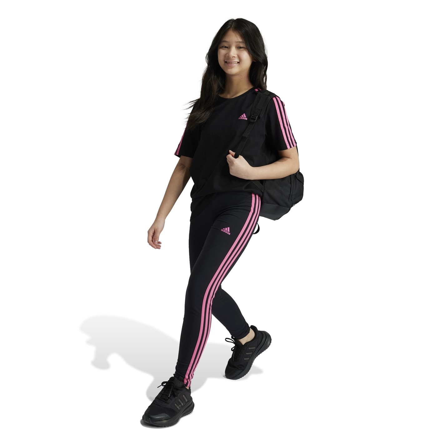 adidas Girls Essentials 3-Stripes Leggings - 4