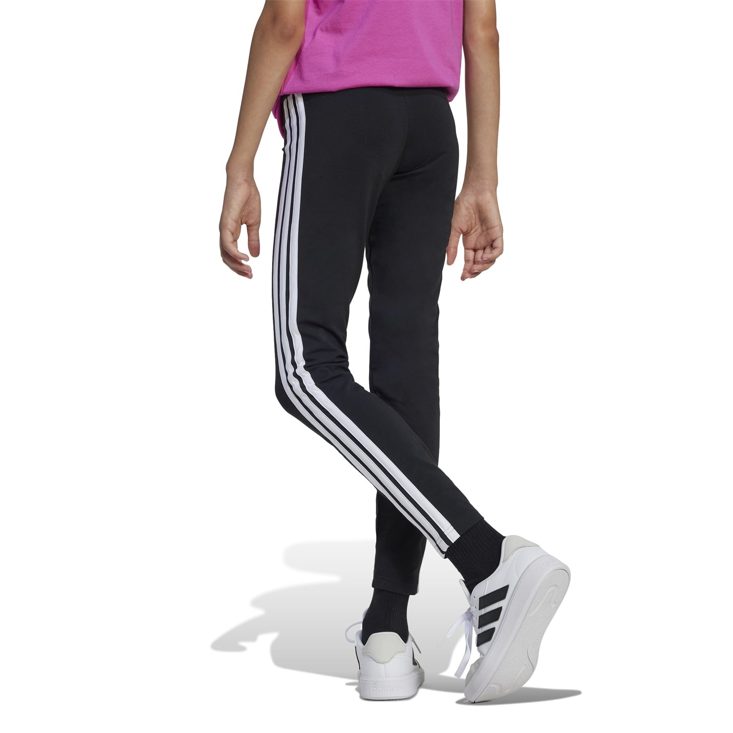 adidas Girls Essentials 3-Stripes Leggings - 3