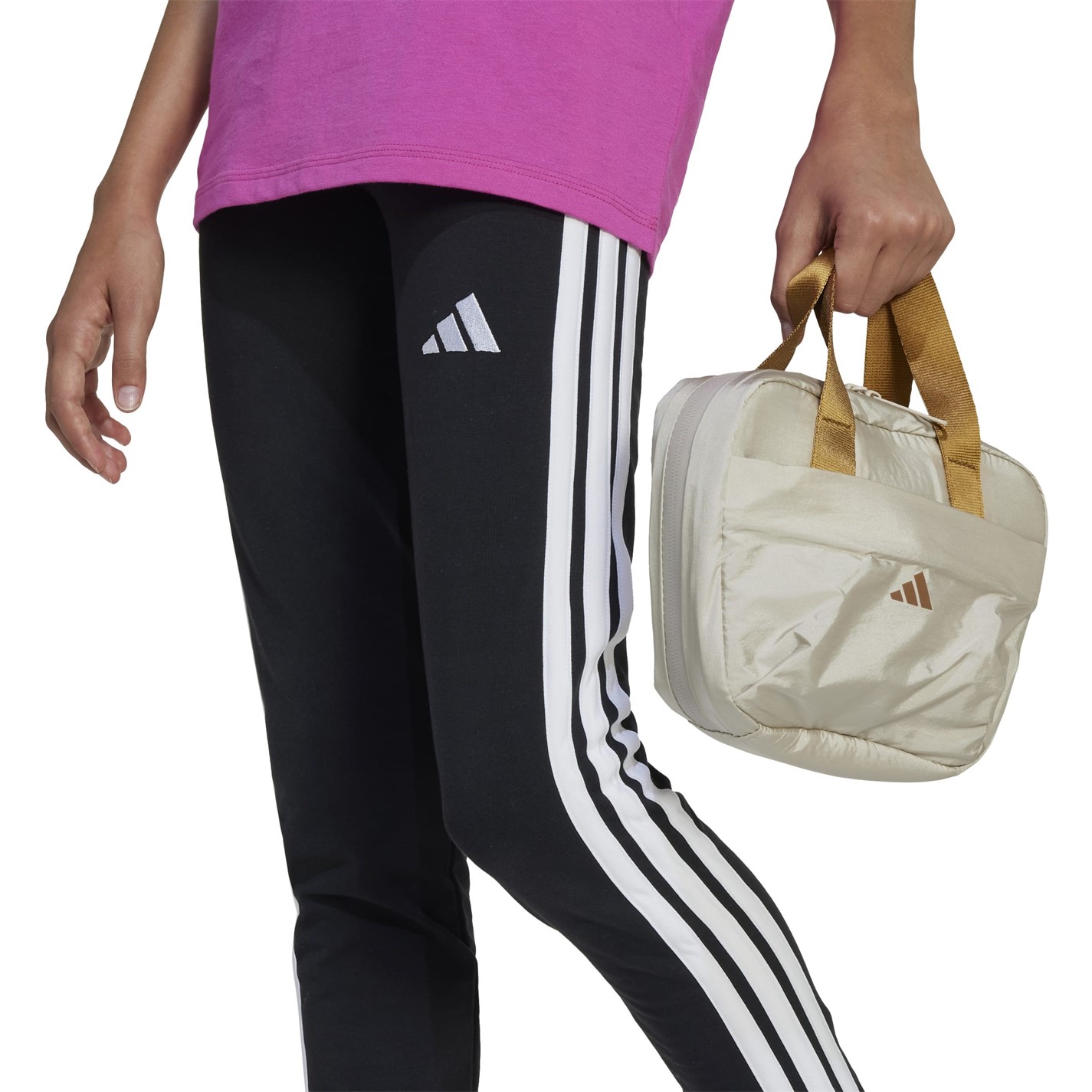 adidas Girls Essentials 3-Stripes Leggings - 6
