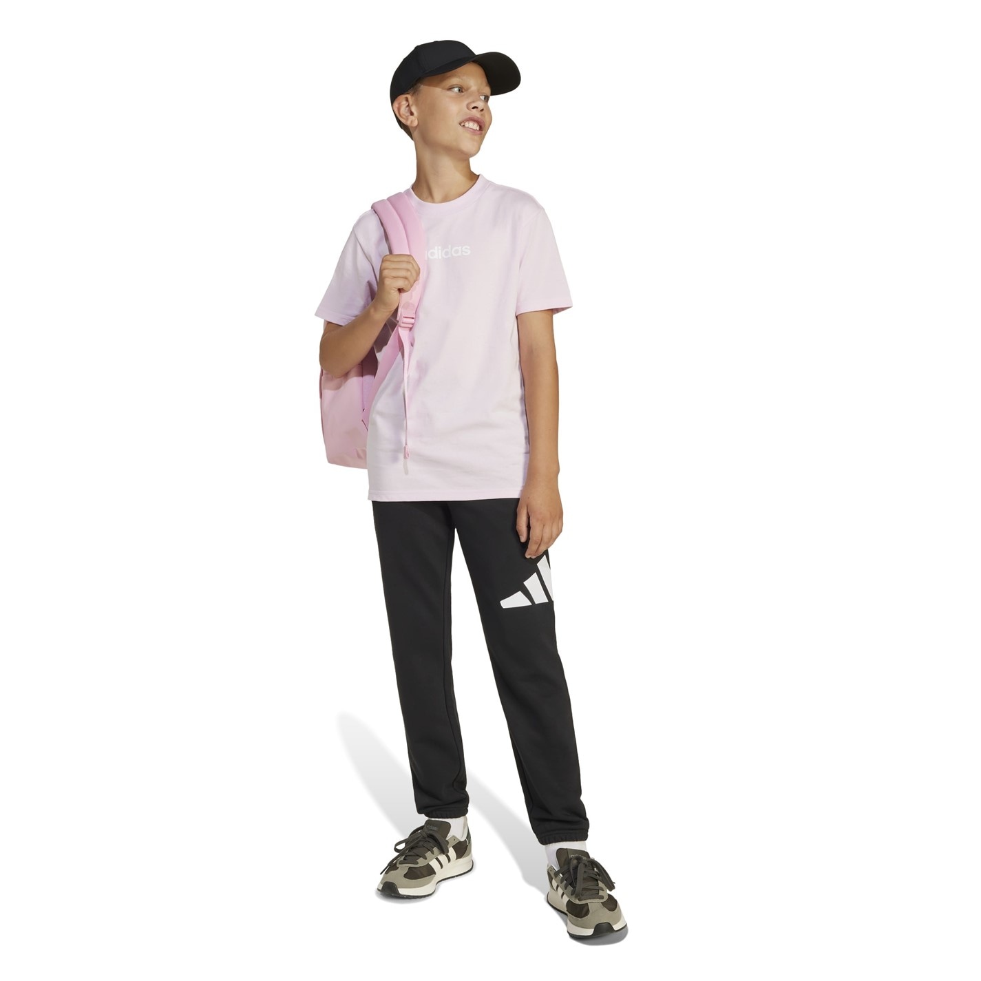 adidas Girls Essentials Linear T-Shirt - 6