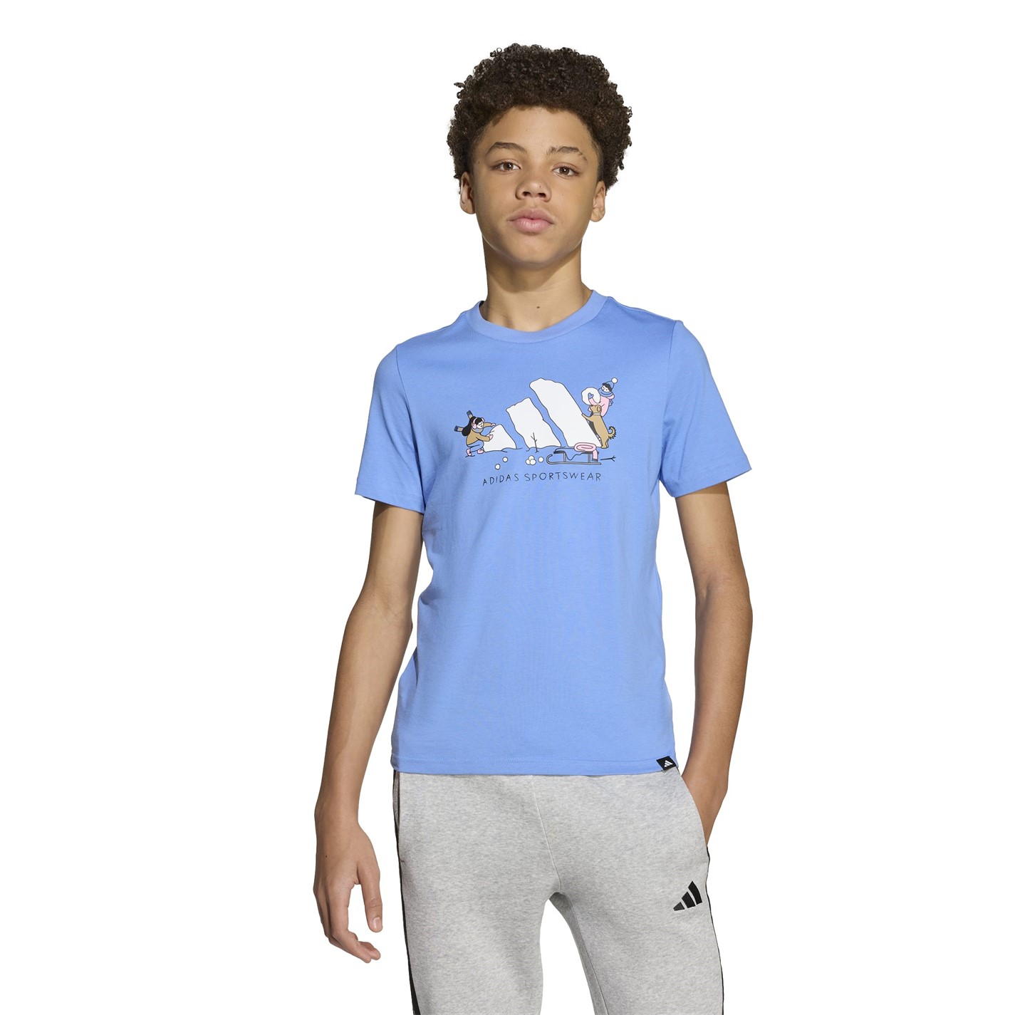 adidas Girls Essentials Linear T-Shirt - 4