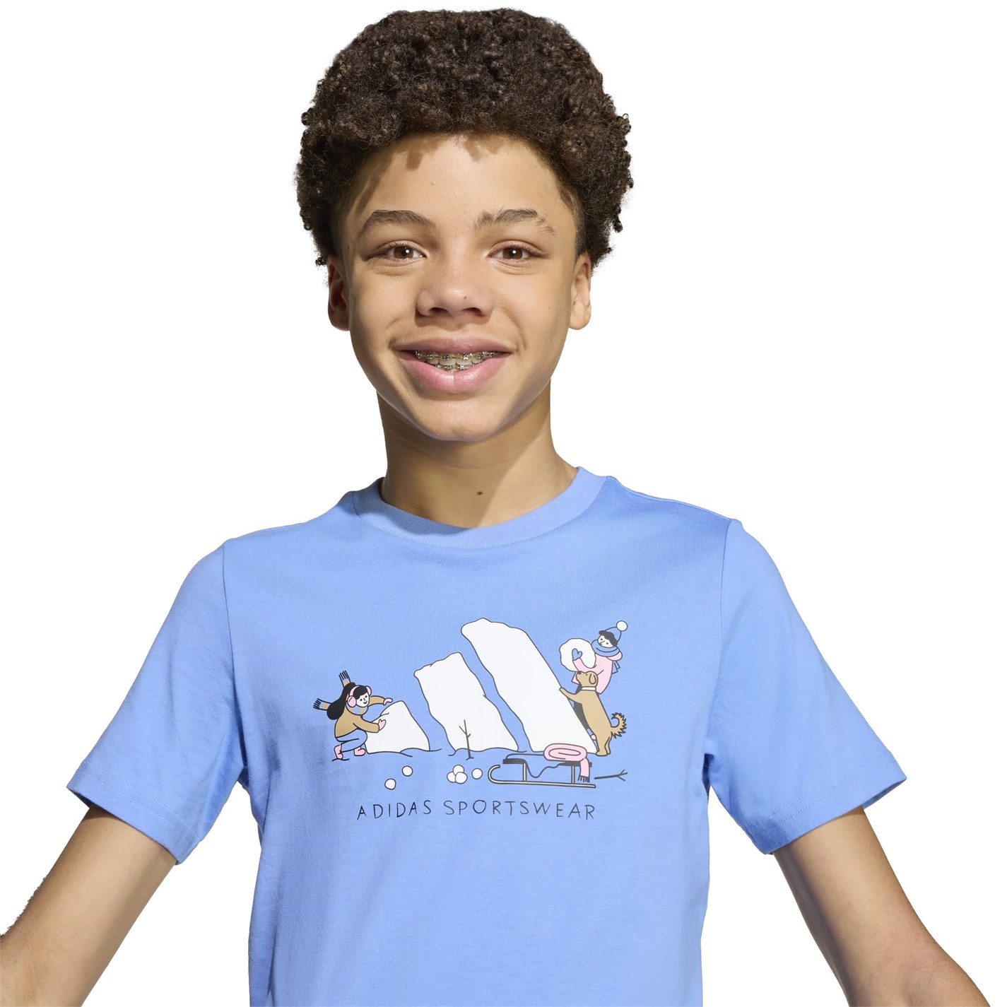 adidas Girls Essentials Linear T-Shirt - 8