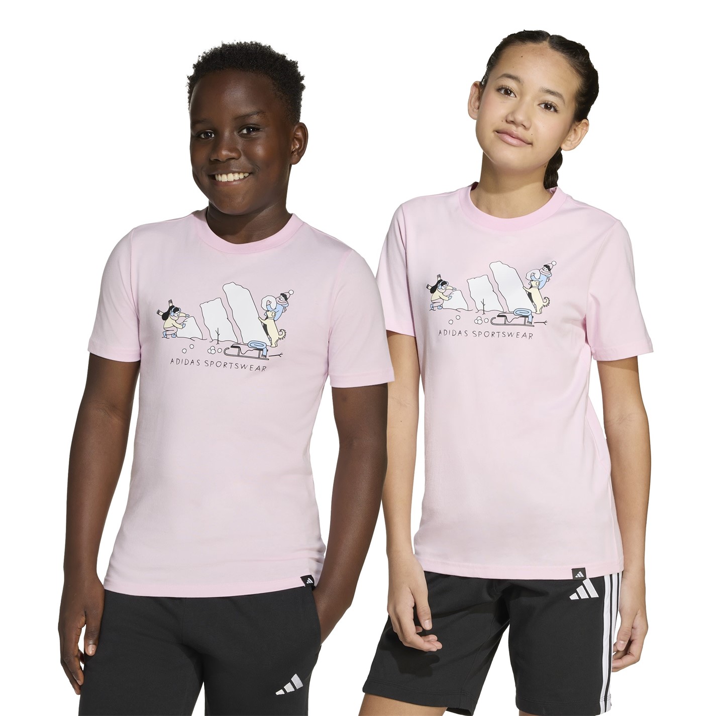 adidas Girls Essentials Linear T-Shirt - 2