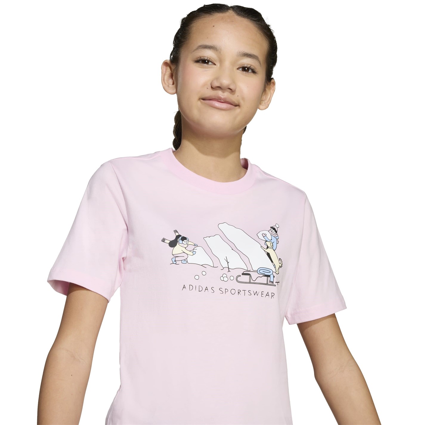 adidas Girls Essentials Linear T-Shirt - 7