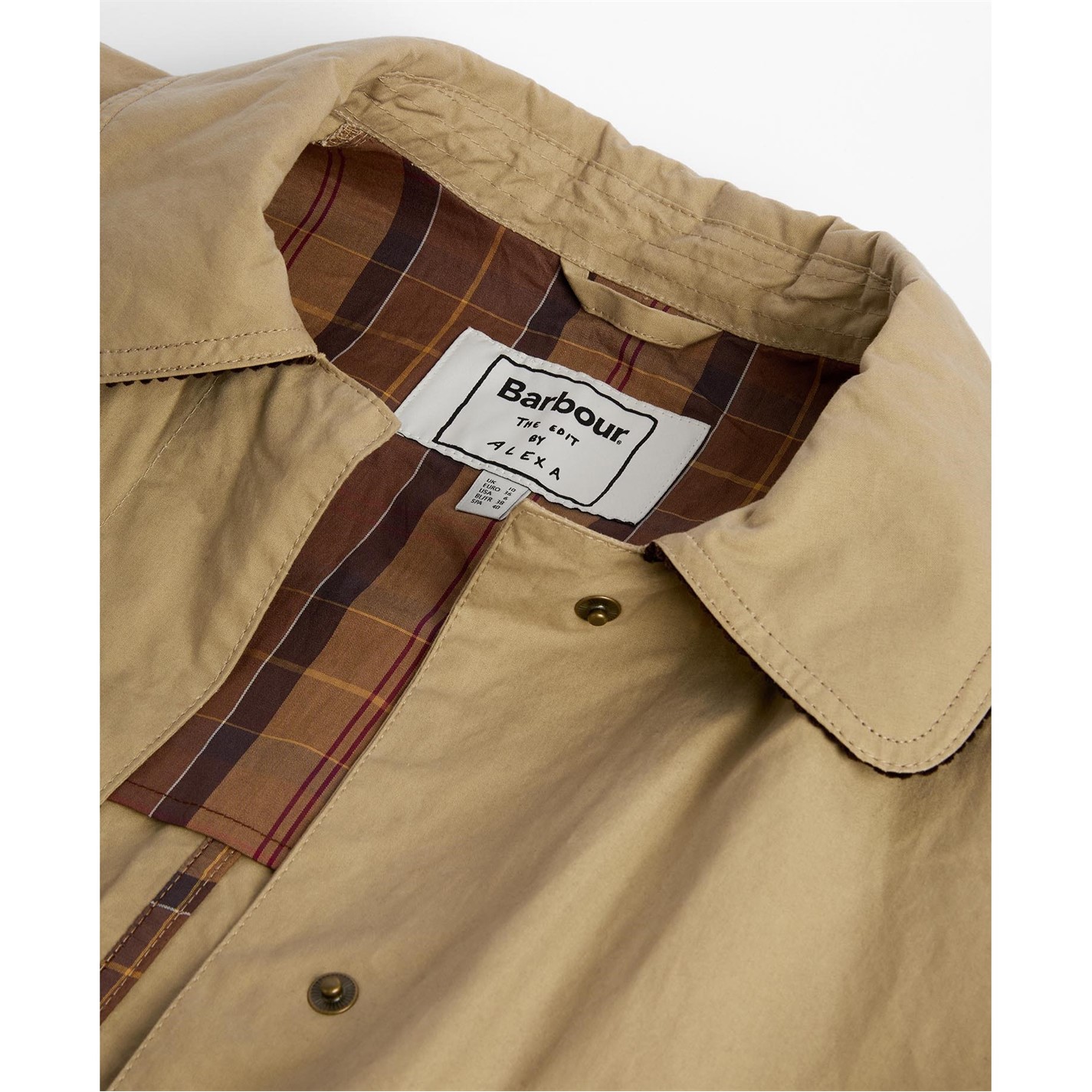Dámska bunda Barbour Beige 9668992 Women's Lizzy Showerproof Waterproof Calf Length Long Sleeve Mac - 8
