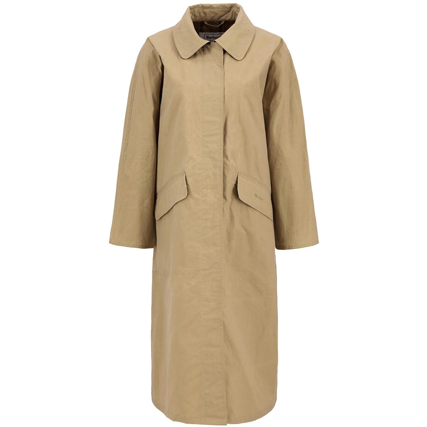Dámska bunda Barbour Beige 9668992 Women's Lizzy Showerproof Waterproof Calf Length Long Sleeve Mac - 10