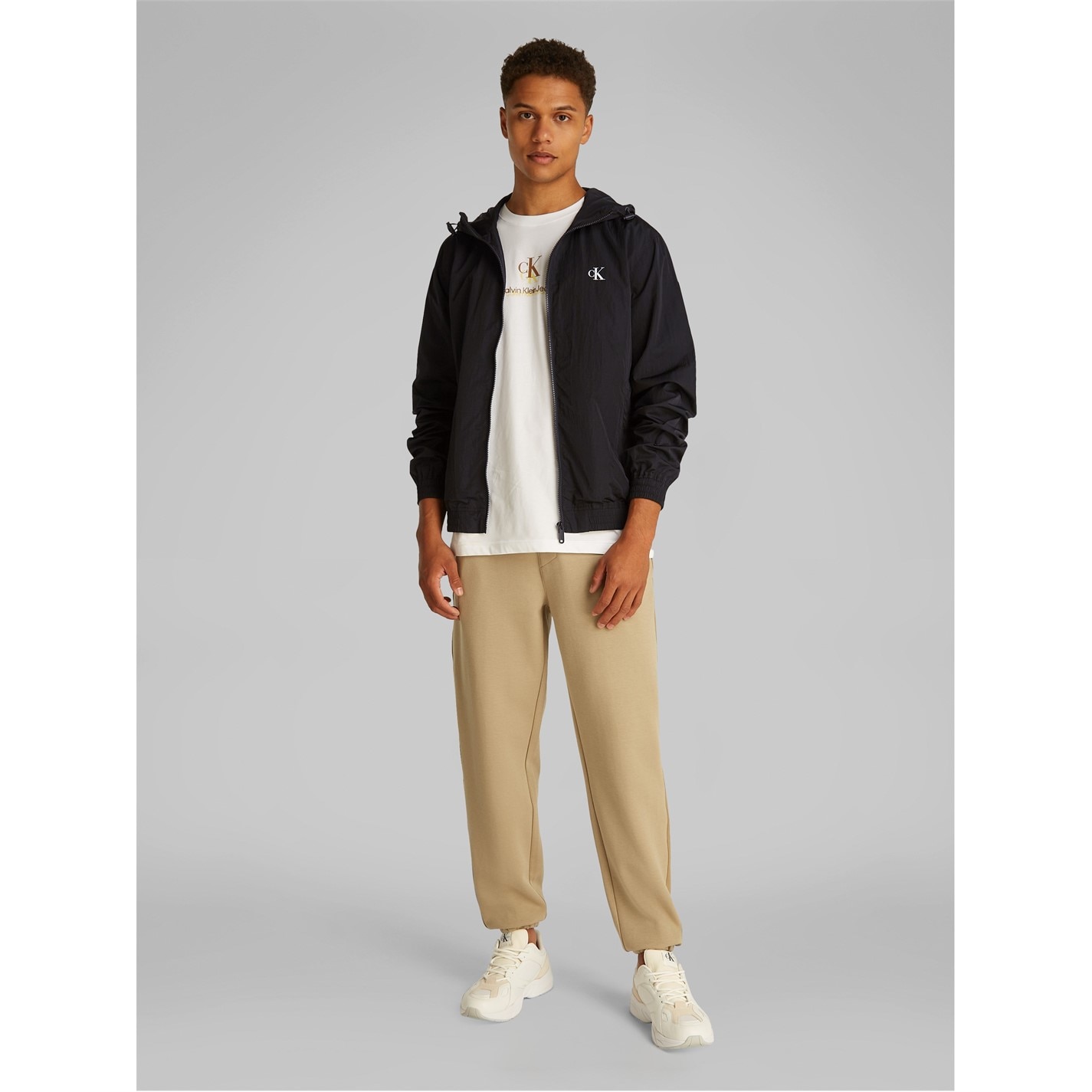 Bunda Calvin Klein Jeans Ck Black 2444033 Men's Lightweight Windbreaker - 2