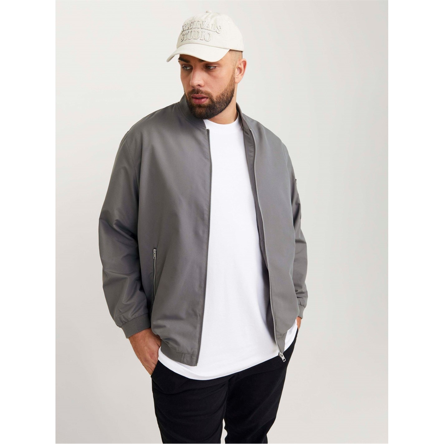 Bunda Jack and Jones Castlerock 2212491 Men's Rush Plus Size Long Sleeve Bomber Jacket - 6