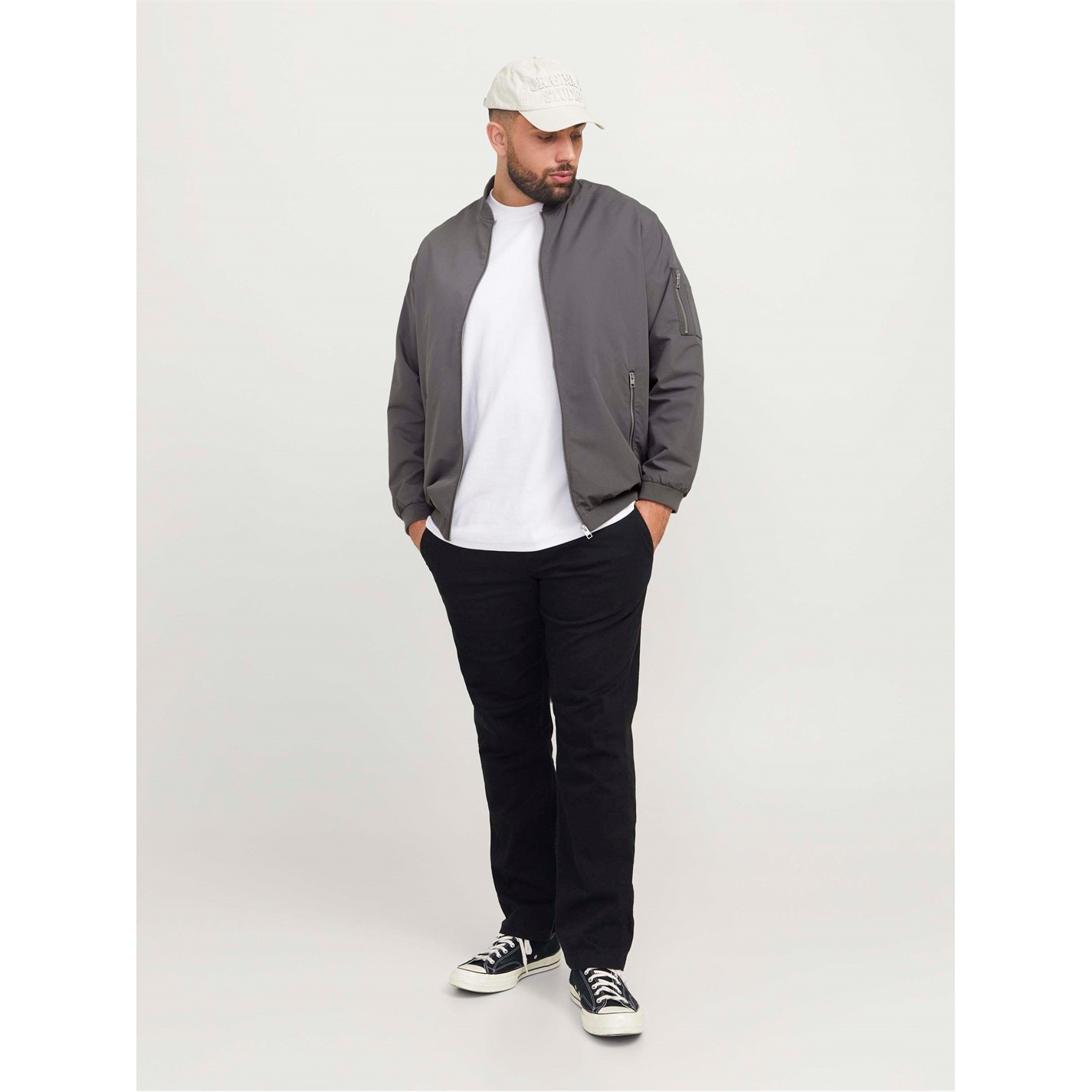 Bunda Jack and Jones Castlerock 2212491 Men's Rush Plus Size Long Sleeve Bomber Jacket - 7