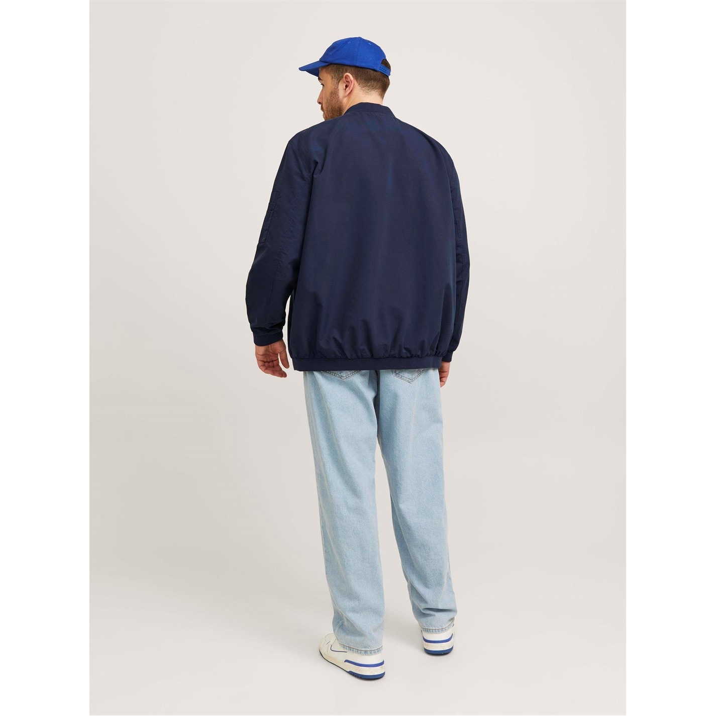 Bunda Jack and Jones Navy Blazer 8610000 Men's Rush Plus Size Long Sleeve Bomber Jacket - 4