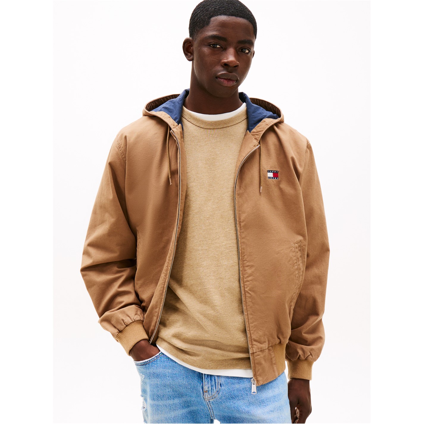 Bunda Tommy Jeans Vintage Camel 7089916 Men's Cotton Overshirt - 1