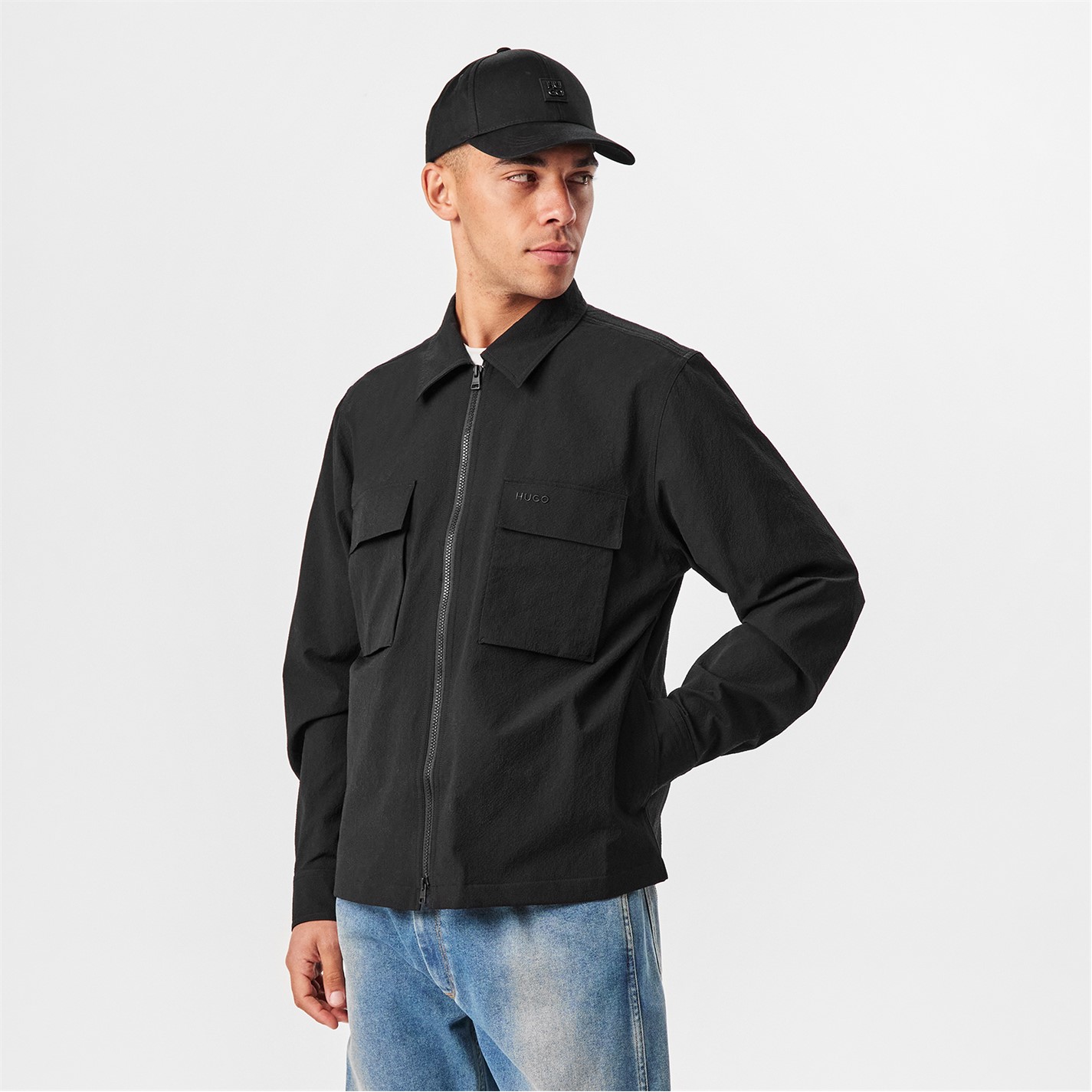 Bunda Hugo Black 001 9296826 Men's Eselio Red Overshirt - 3