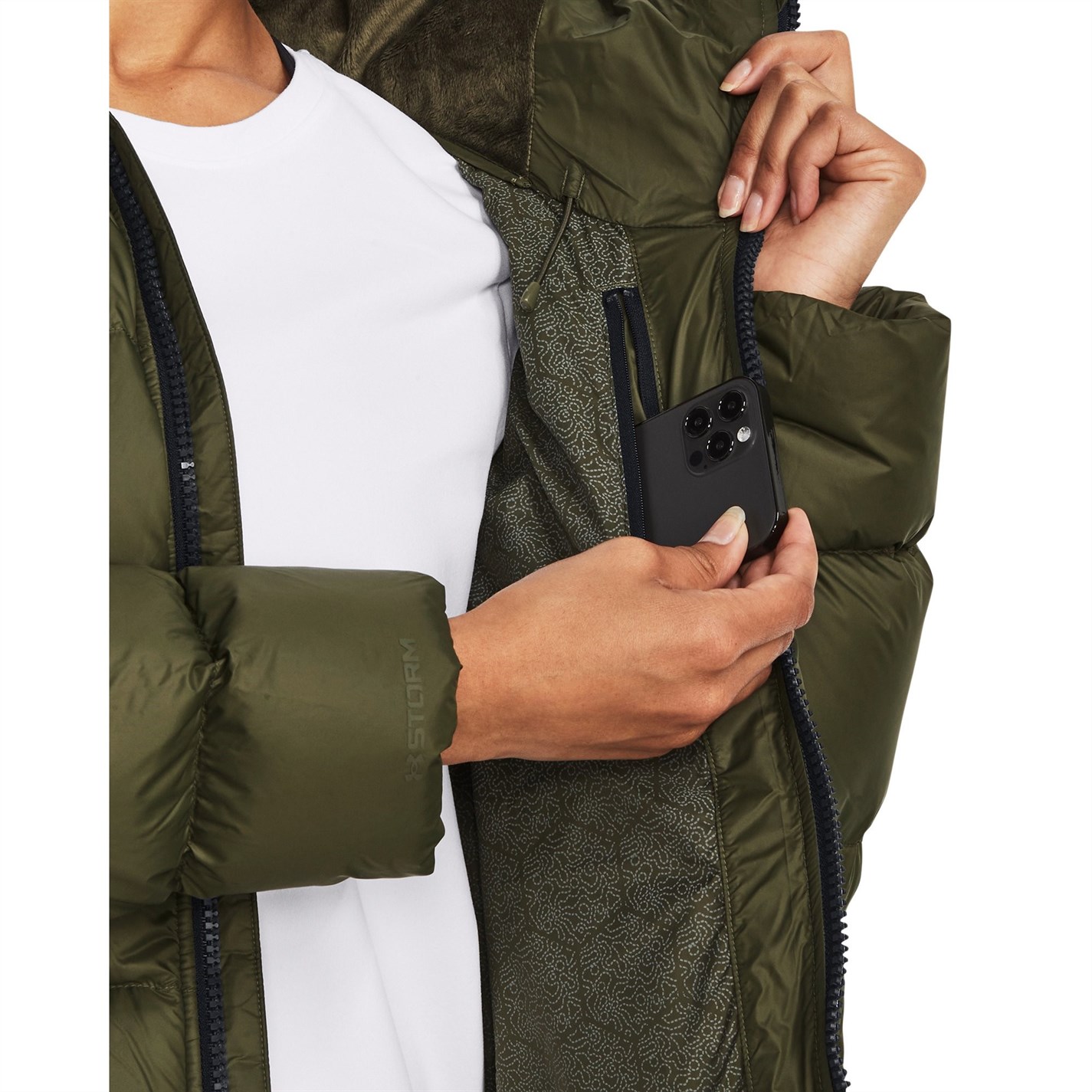Dámska bunda Under Armour MARINE OD GREEN 5223666 Women's Moisture-Repellent Wind-Resistant Down Jacket - 5