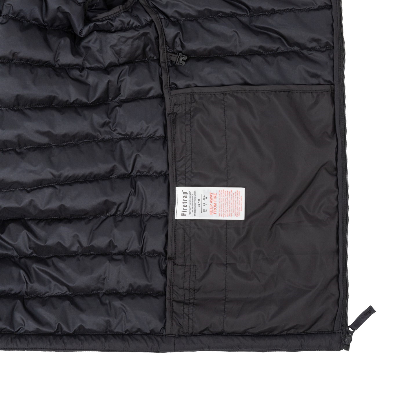 Dámska bunda Firetrap Black 6060619 Women's Packable Water-Repellent Down Long Sleeve Short Puffer Jacket - 10