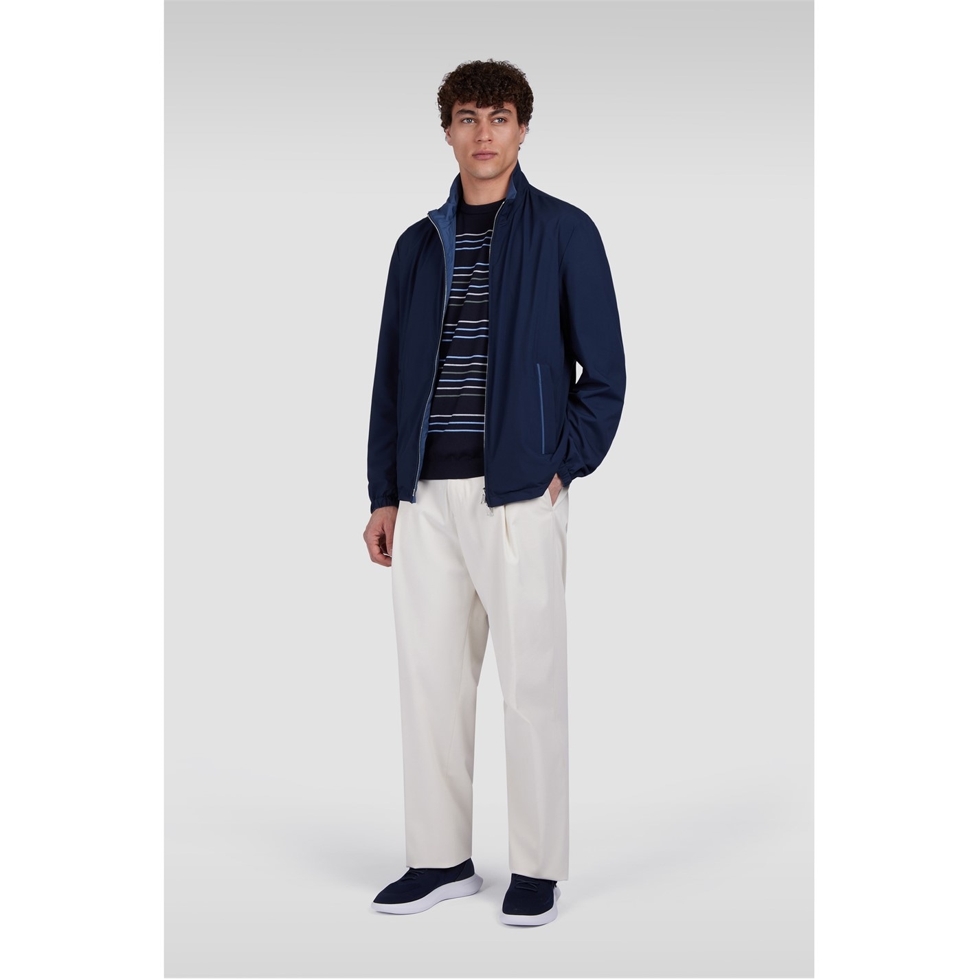 Bunda PAUL AND SHARK Blue Dark Denim 2945555 Men's Reversible Weather-Resistant Softshell Jacket - 6
