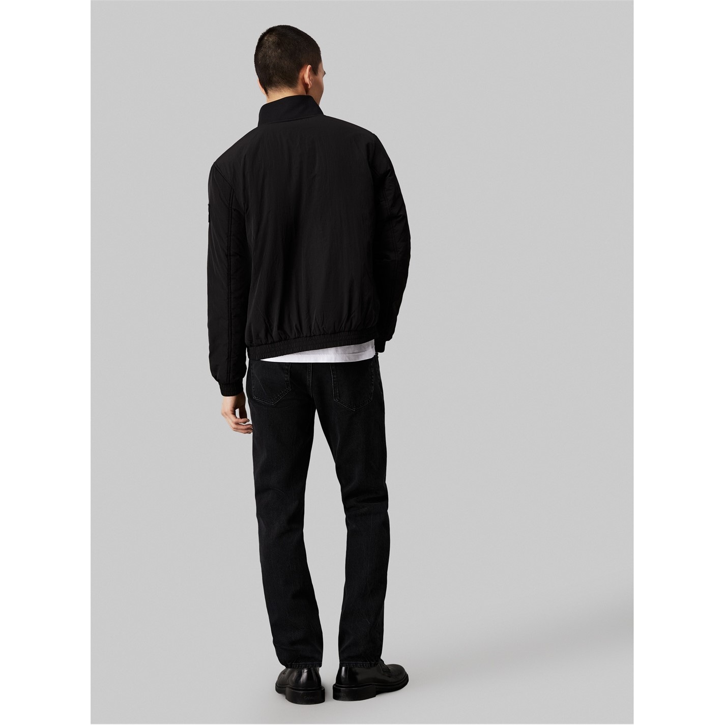 Bunda Calvin Klein Jeans CK Black 8635087 Men's Padded Recycled Harrington Jacket - 5
