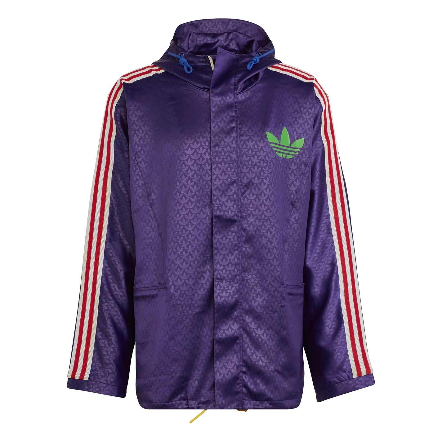 Bunda ADIDAS ORIGINALS Rich Purple 7003905 Men's Adicolor '70s Water-Repellent Long Sleeve Rain Anorak - 1