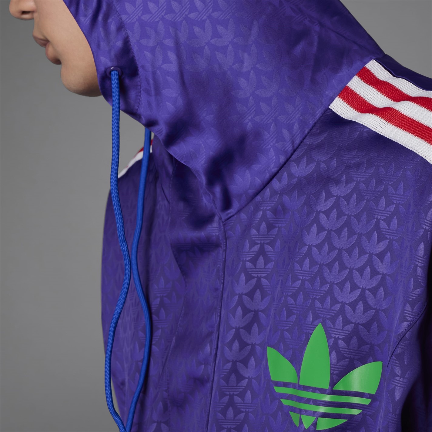 Bunda ADIDAS ORIGINALS Rich Purple 7003905 Men's Adicolor '70s Water-Repellent Long Sleeve Rain Anorak - 14