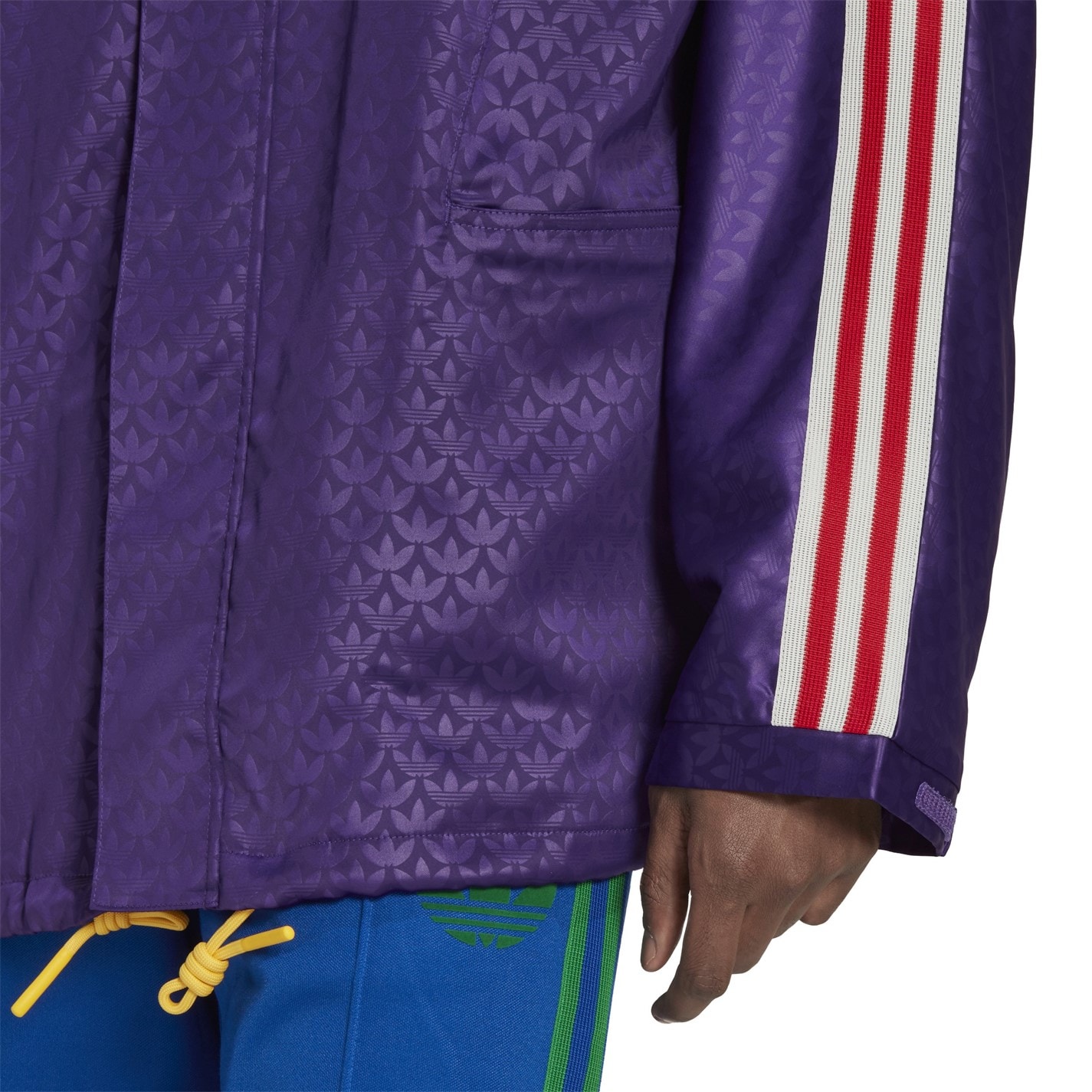 Bunda ADIDAS ORIGINALS Rich Purple 7003905 Men's Adicolor '70s Water-Repellent Long Sleeve Rain Anorak - 6
