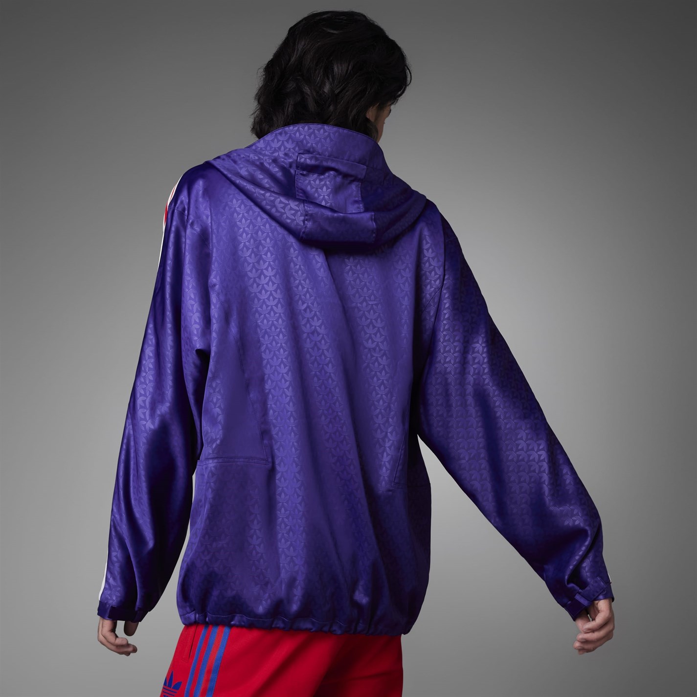 Bunda ADIDAS ORIGINALS Rich Purple 7003905 Men's Adicolor '70s Water-Repellent Long Sleeve Rain Anorak - 8