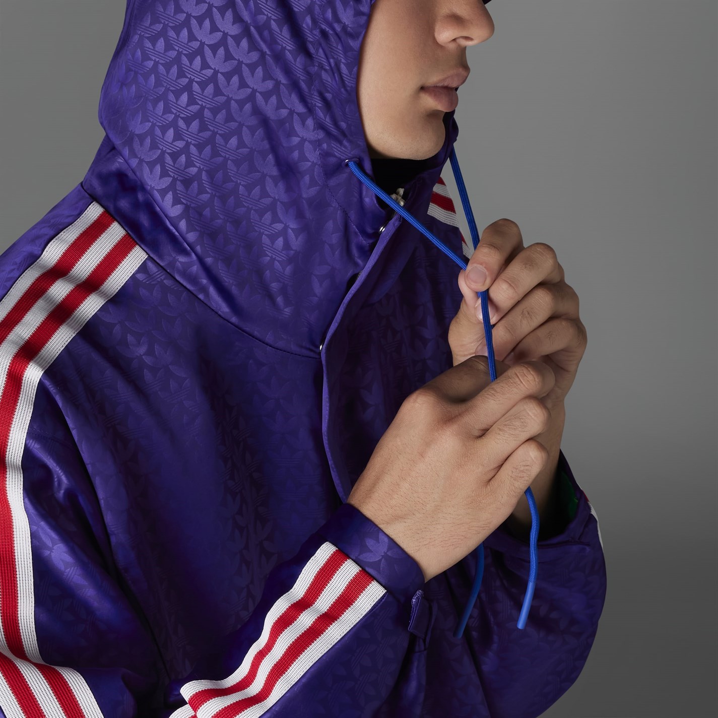 Bunda ADIDAS ORIGINALS Rich Purple 7003905 Men's Adicolor '70s Water-Repellent Long Sleeve Rain Anorak - 9