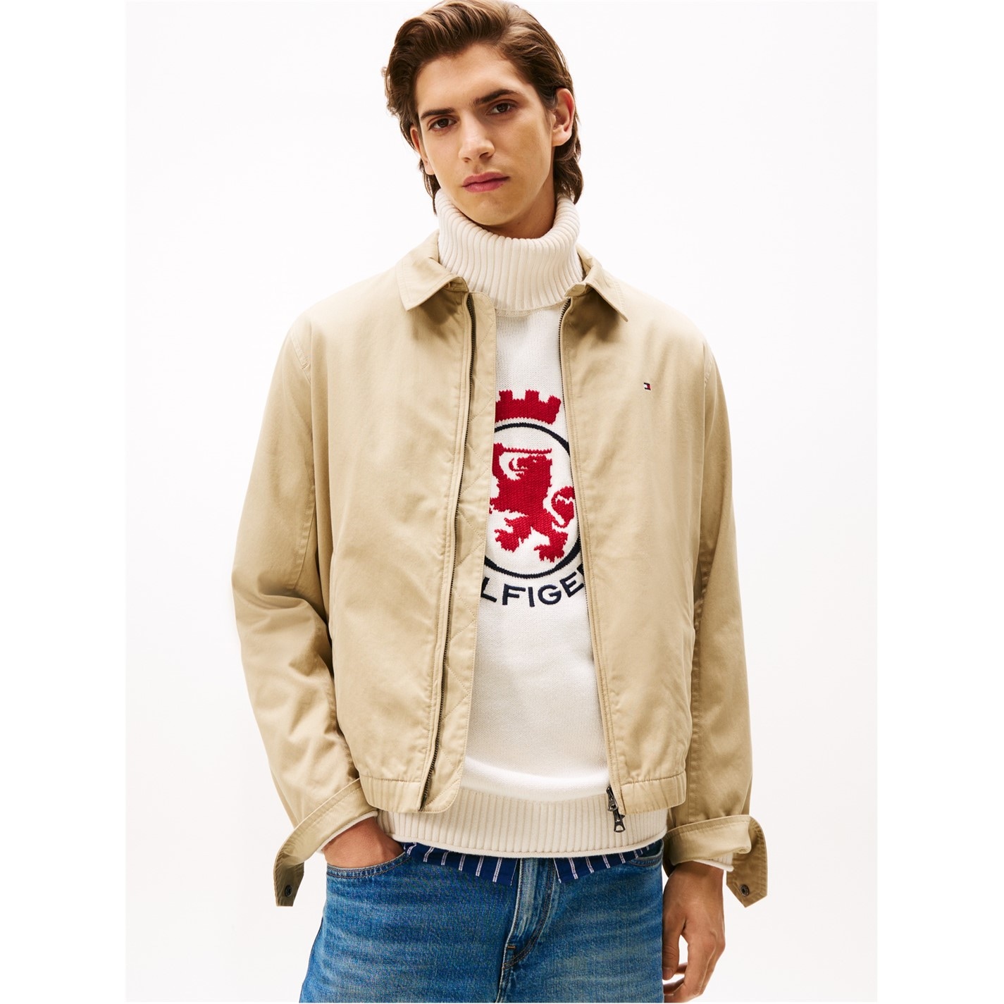 Bunda Tommy Hilfiger Khaki RFO 8204862 Men's Cotton Harrington Jacket - 2