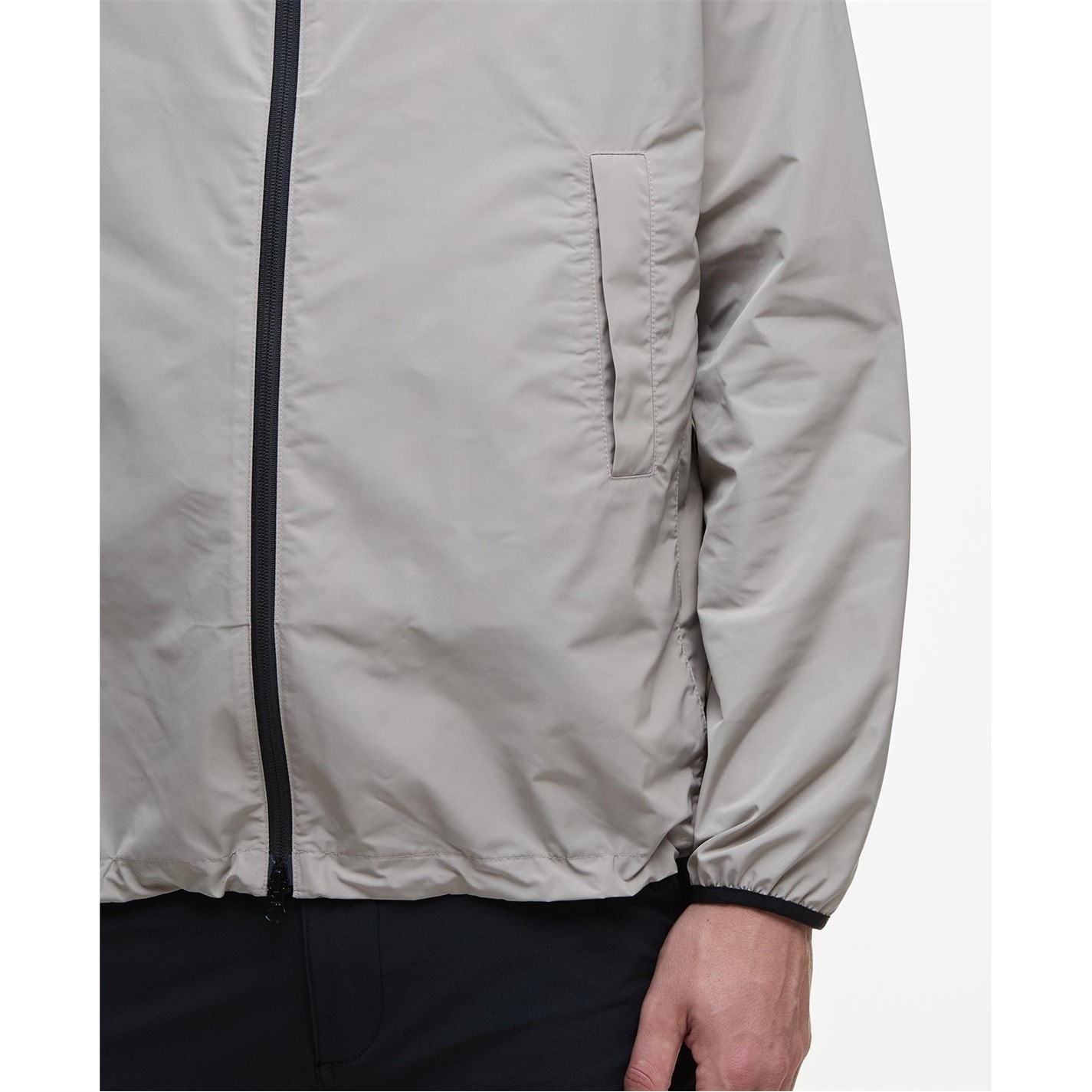 Mikina Barbour International Concrete ST11 8563254 Men's Porter Showerproof Long Sleeve Concealed Hood Rain Anorak - 6