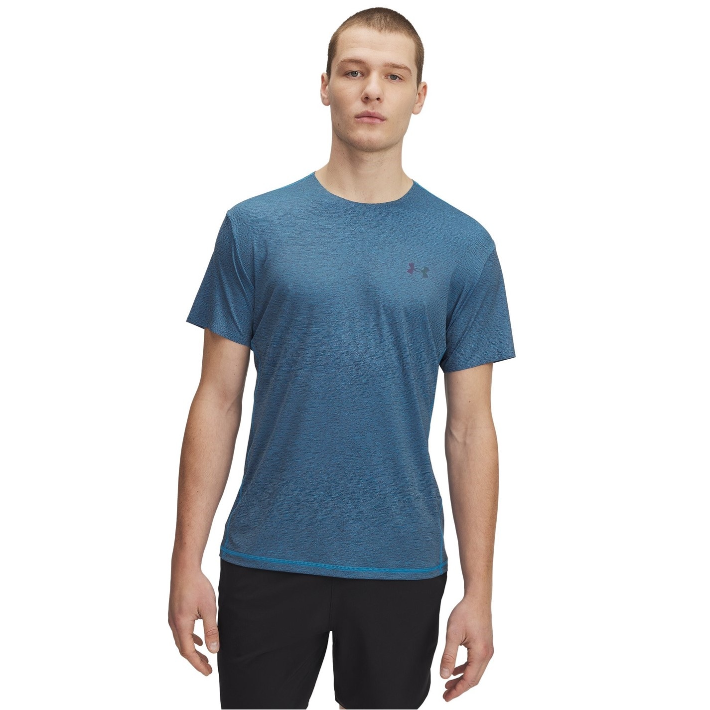 Under Armour Blue 9263395 Men's Vanish Elite Vent Short-Sleeve Performance Gym Top - 1