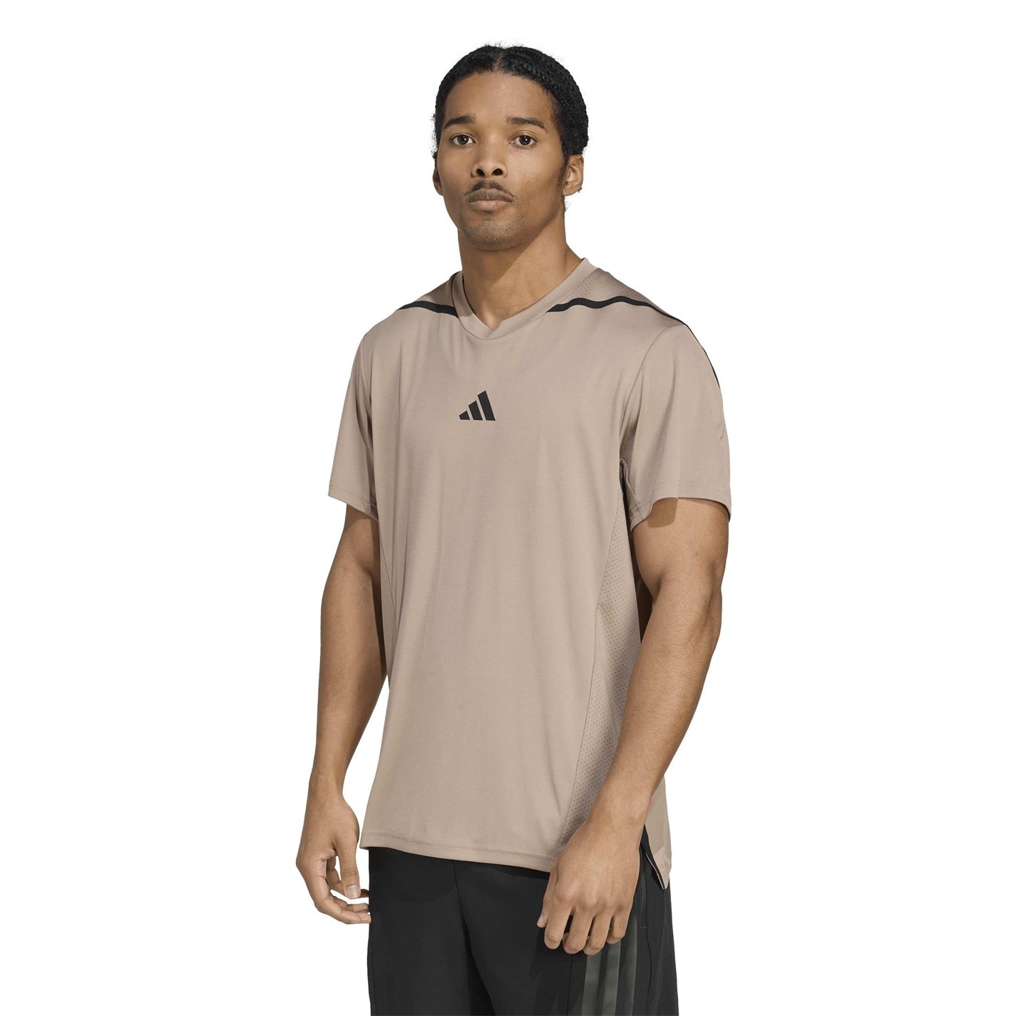 adidas Chalky Brown 3476163 Men's D4T Short Sleeve Training T-Shirt - 2