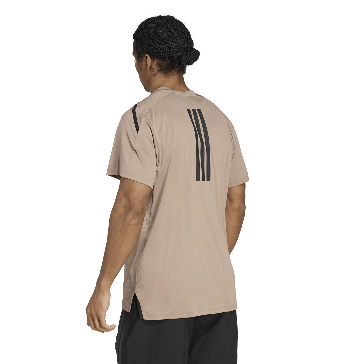 adidas Chalky Brown 3476163 Men's D4T Short Sleeve Training T-Shirt - 3