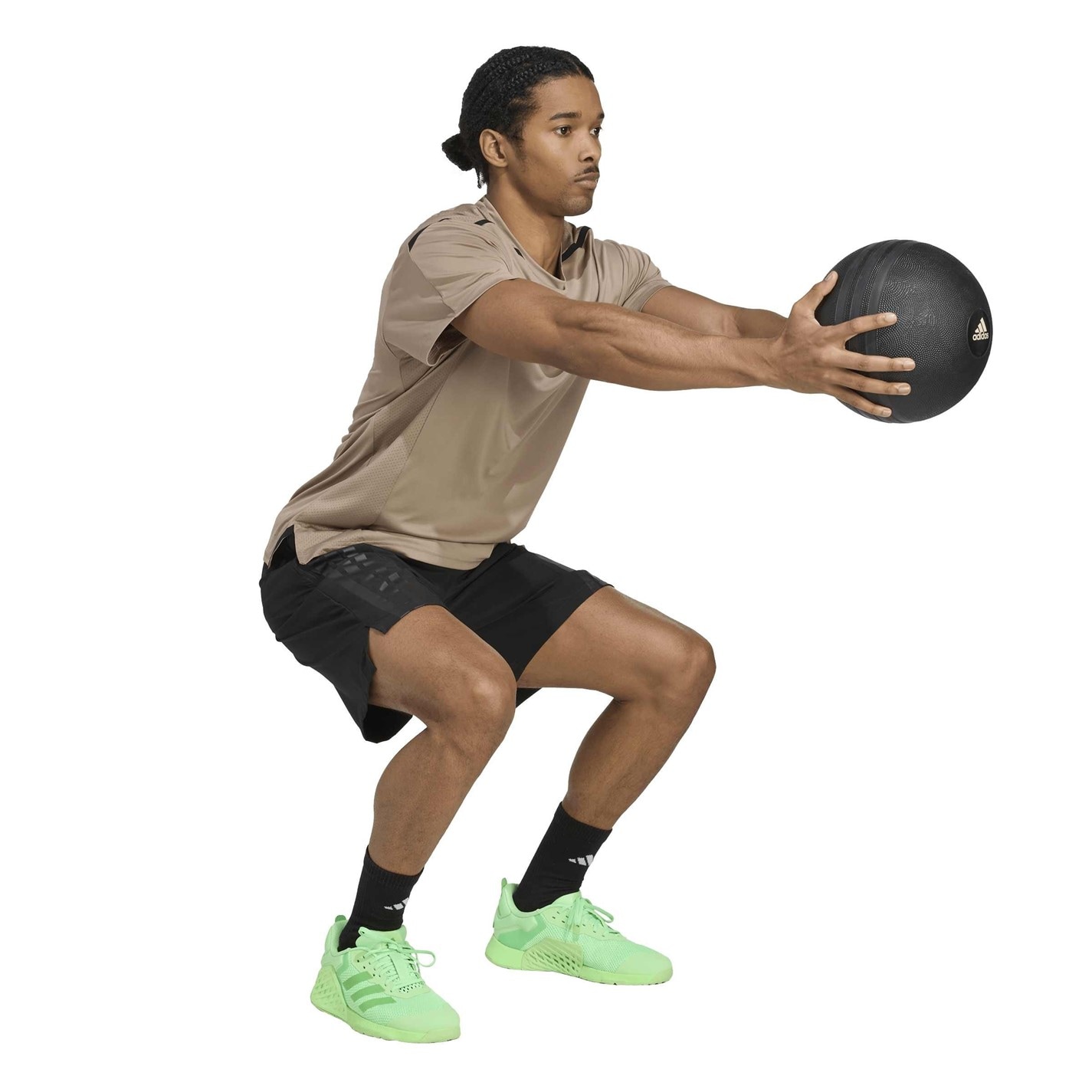 adidas Chalky Brown 3476163 Men's D4T Short Sleeve Training T-Shirt - 6