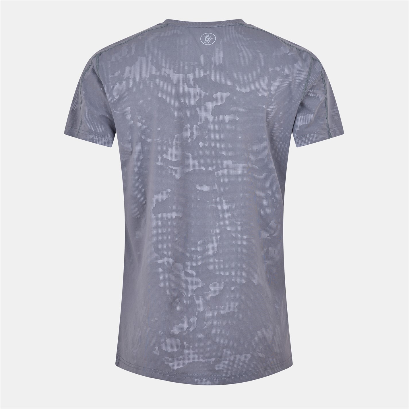 Gym King Gunmetal 2076297 Men's GymKi Debossed Camo Short Sleeve Performance Gym Top - 2