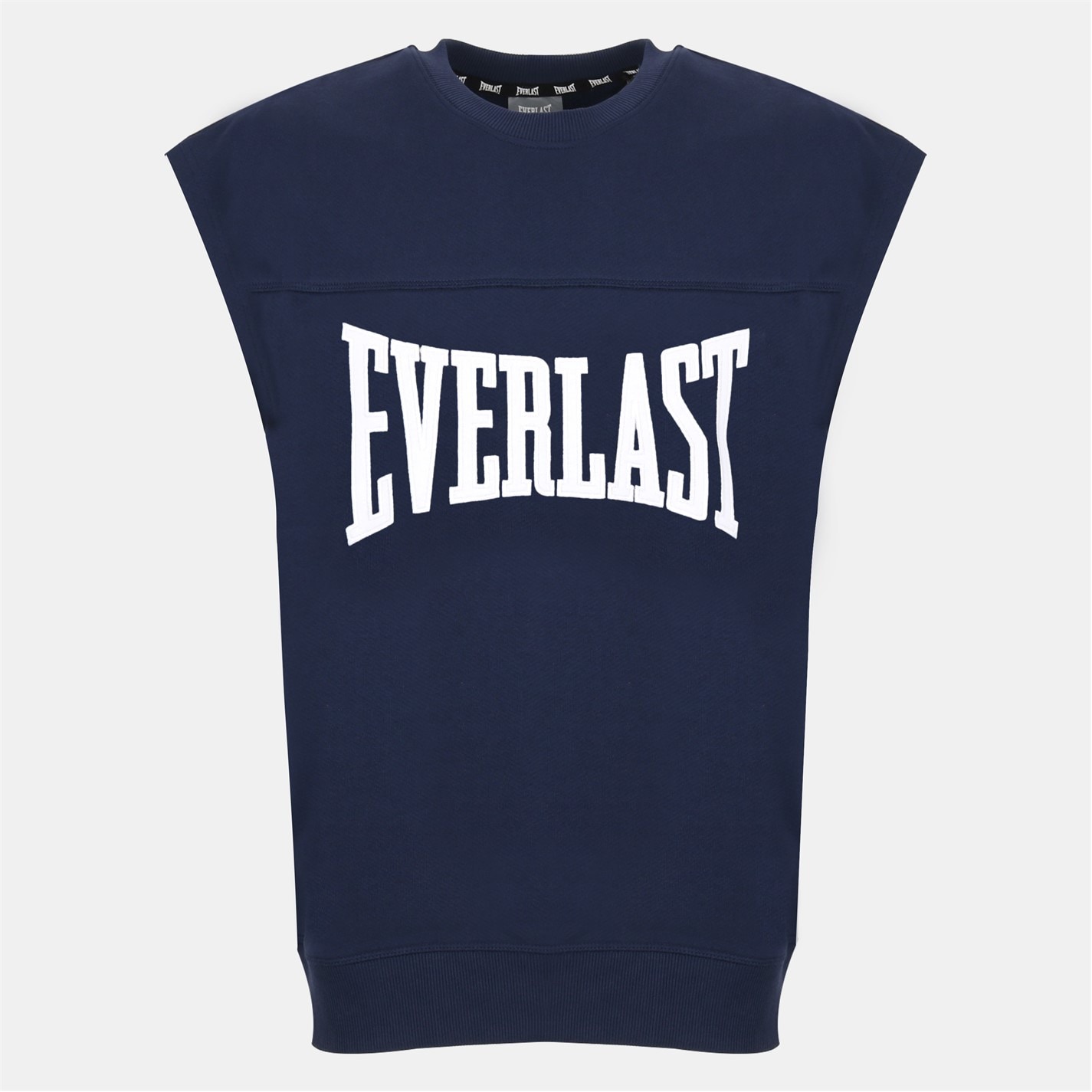 Mikina Everlast Navy 9563147 Men's Cotton Sleeveless Oversized Fit Crew Sweatshirt - 1