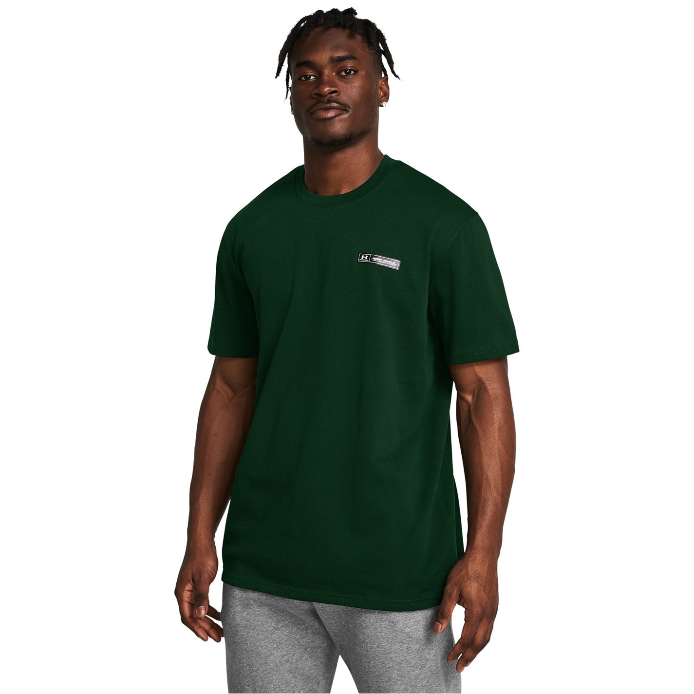 Under Armour Green 6195567 Men's Heavyweight Short-Sleeve Performance Gym Top - 3