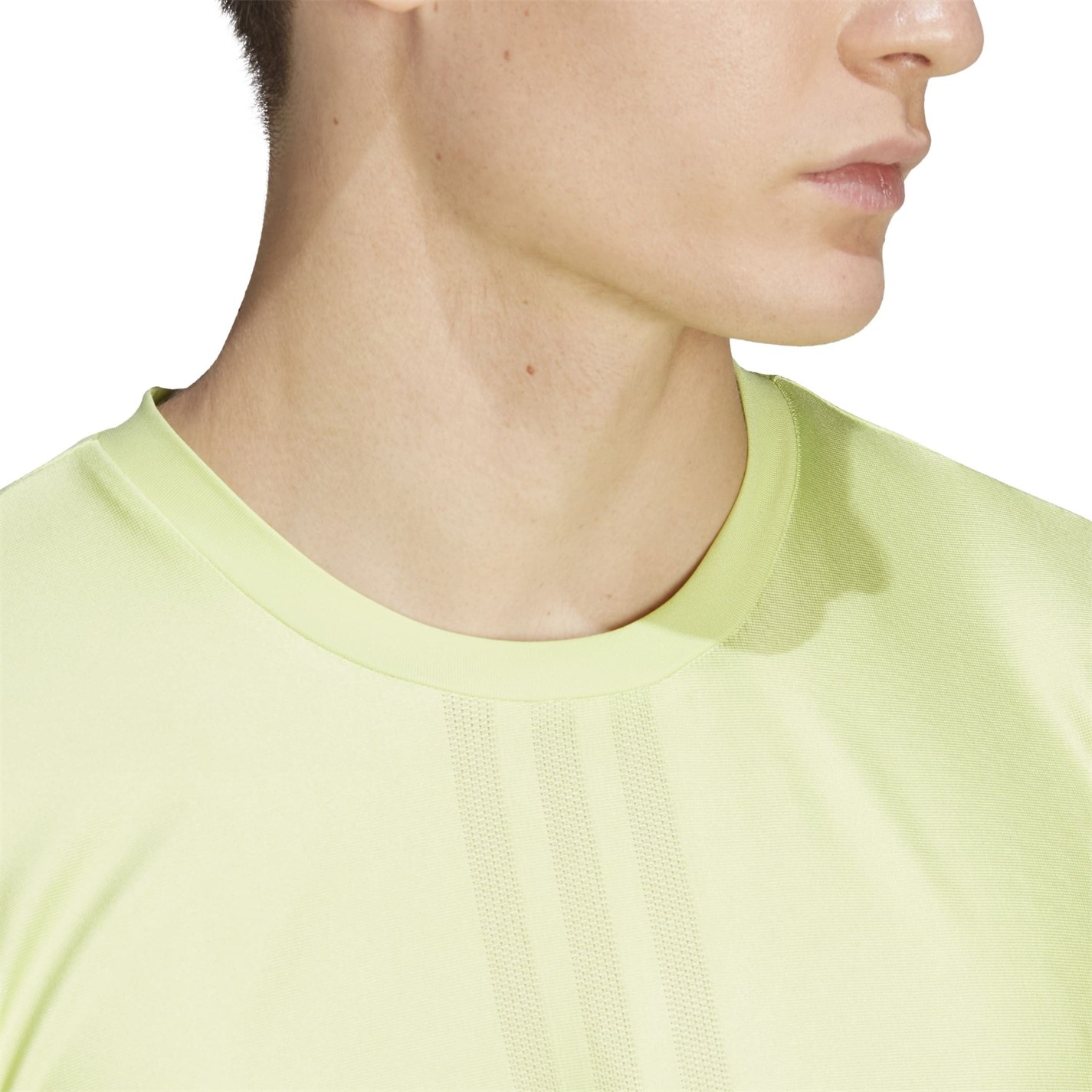 Tričko adidas Pulse Lime 4155548 HIIT Workout 3-Stripes T-Shirt Mens - 5