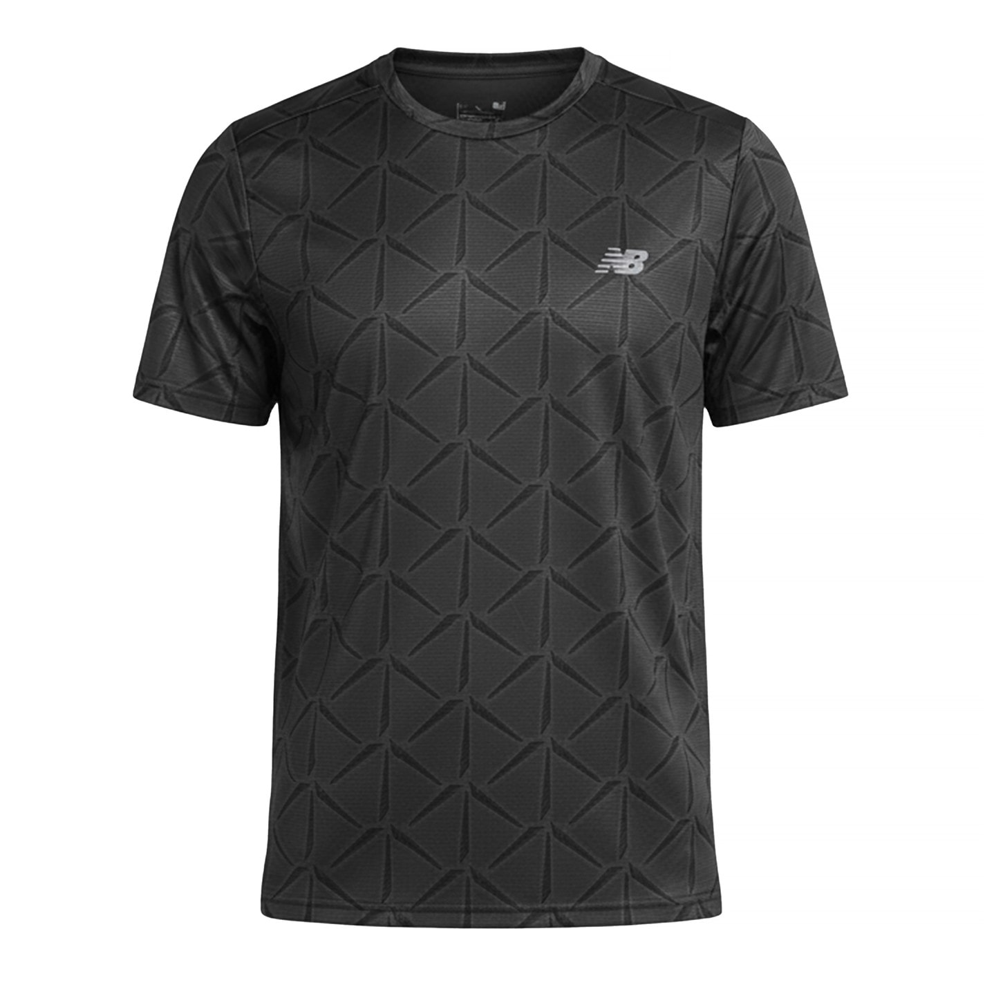 New Balance Black 5229897 Men's Short Sleeve Performance Gym Top - 1