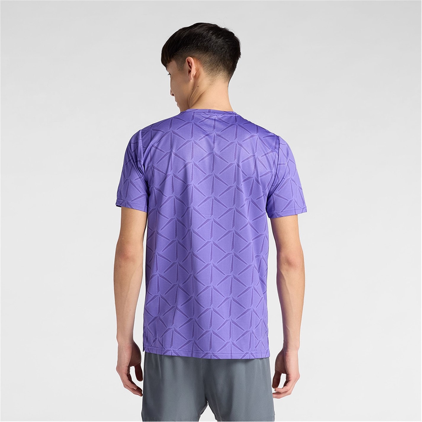 New Balance Electric Purple 8639862 Men's Short Sleeve Performance Gym Top - 3