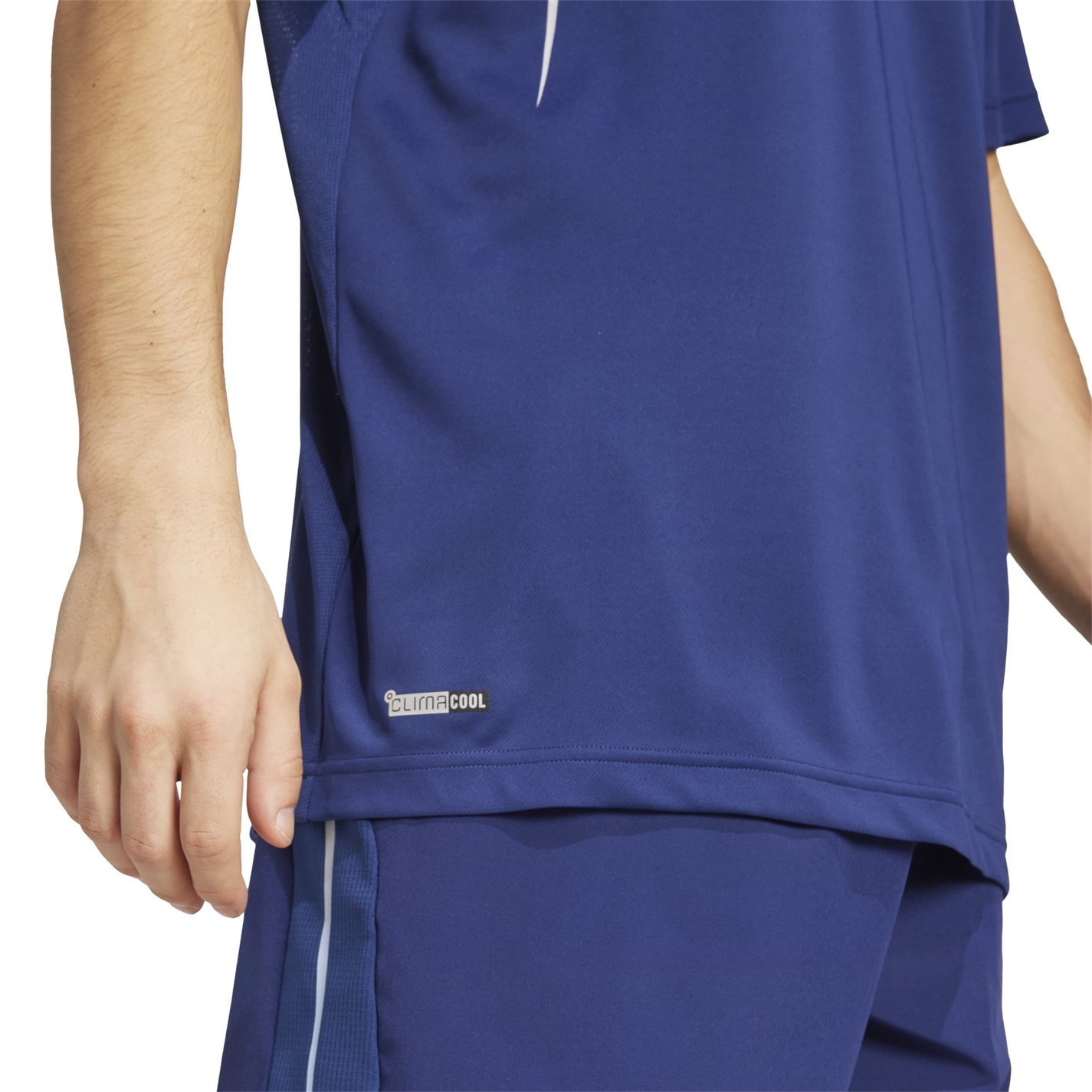 adidas Dark Blue 9341375 Men's Tech App Short-Sleeve Performance Gym Top - 5