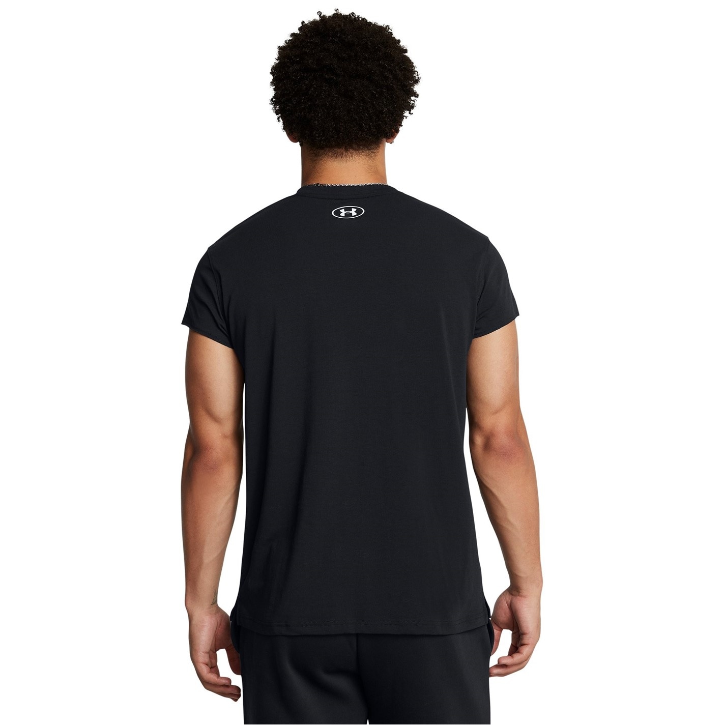 Under Armour Black 420512 Men's Evolve Short-Sleeve Performance Gym Top - 4