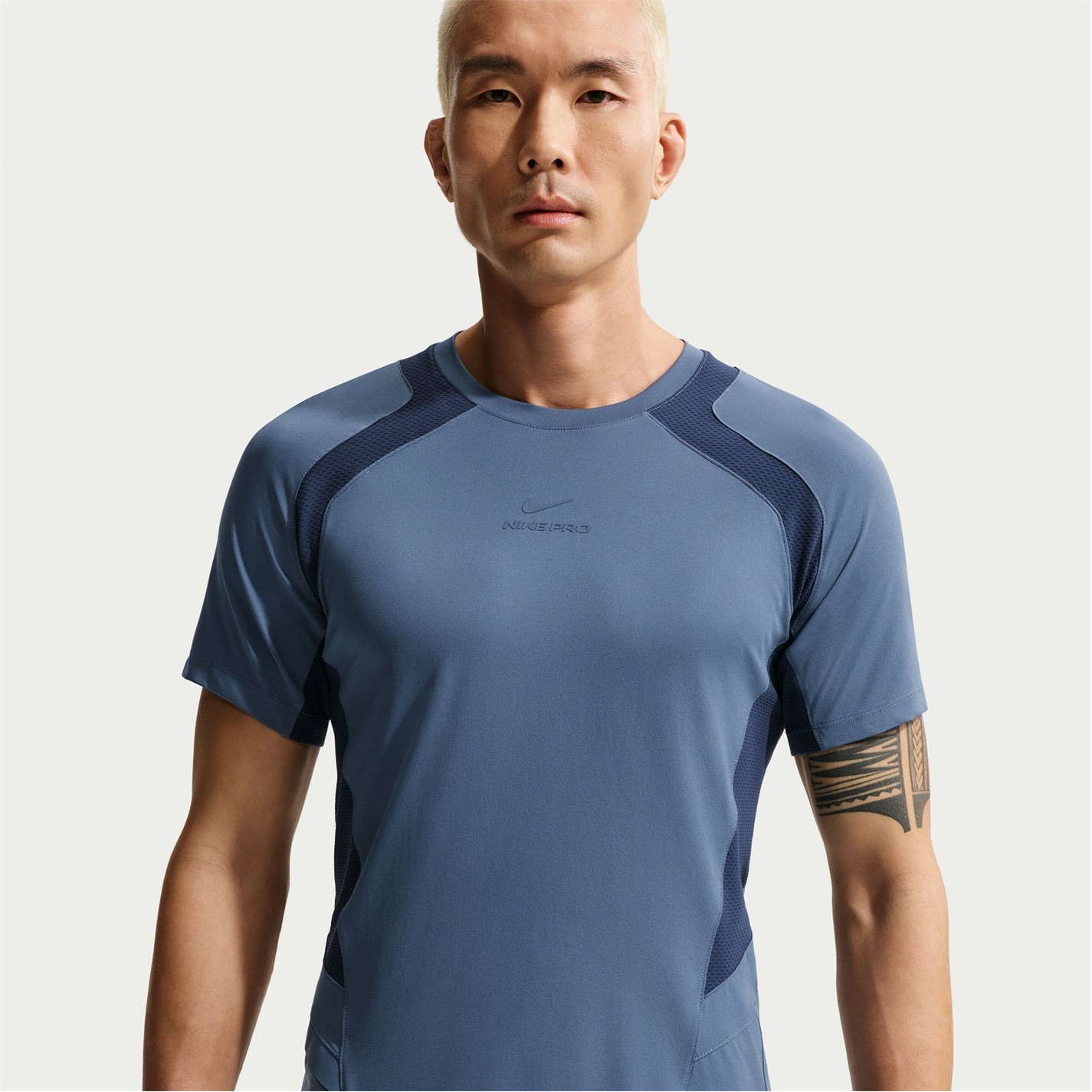 Nike Diffused Blue 407491 Men's Short Sleeve Performance Gym Top - 1