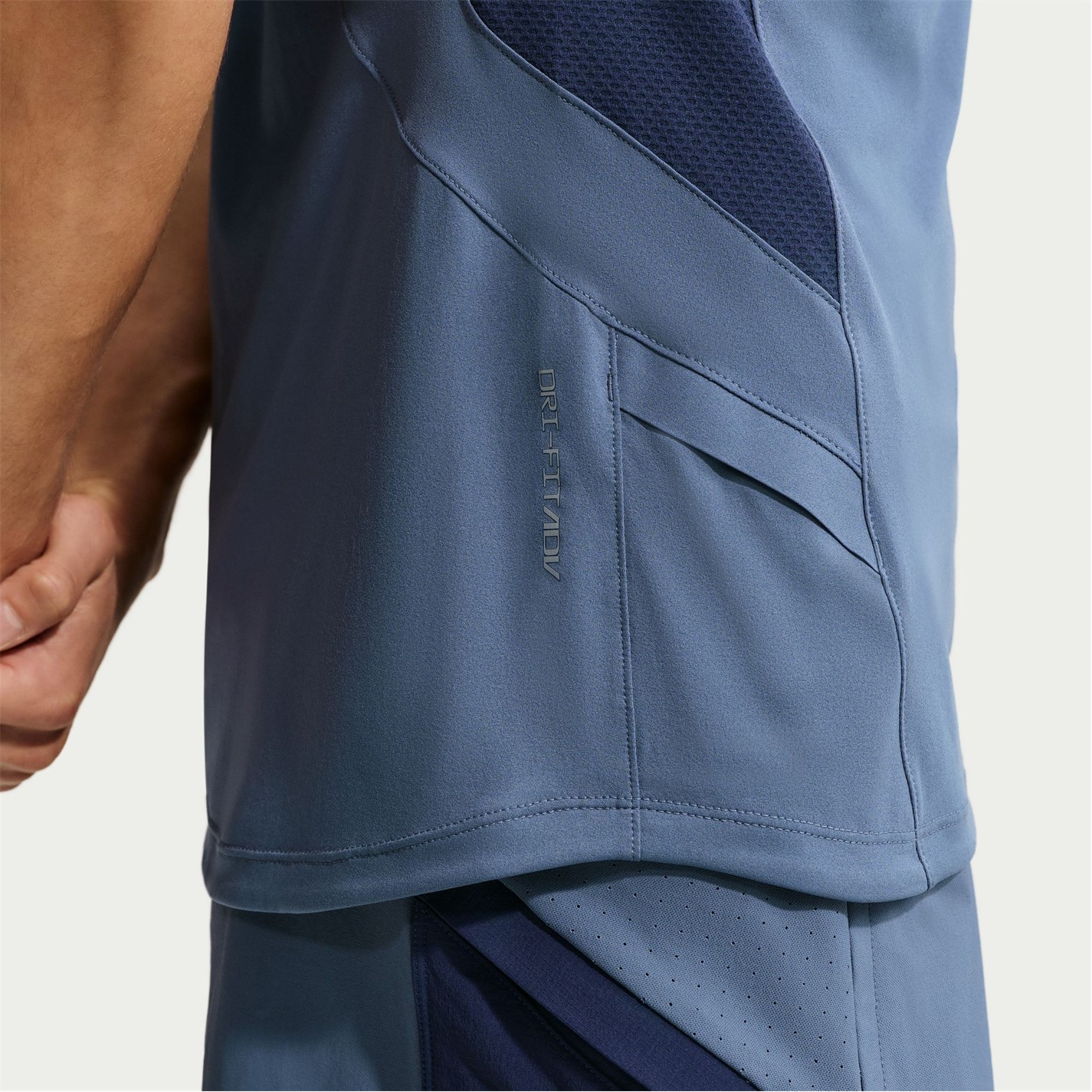 Nike Diffused Blue 407491 Men's Short Sleeve Performance Gym Top - 4