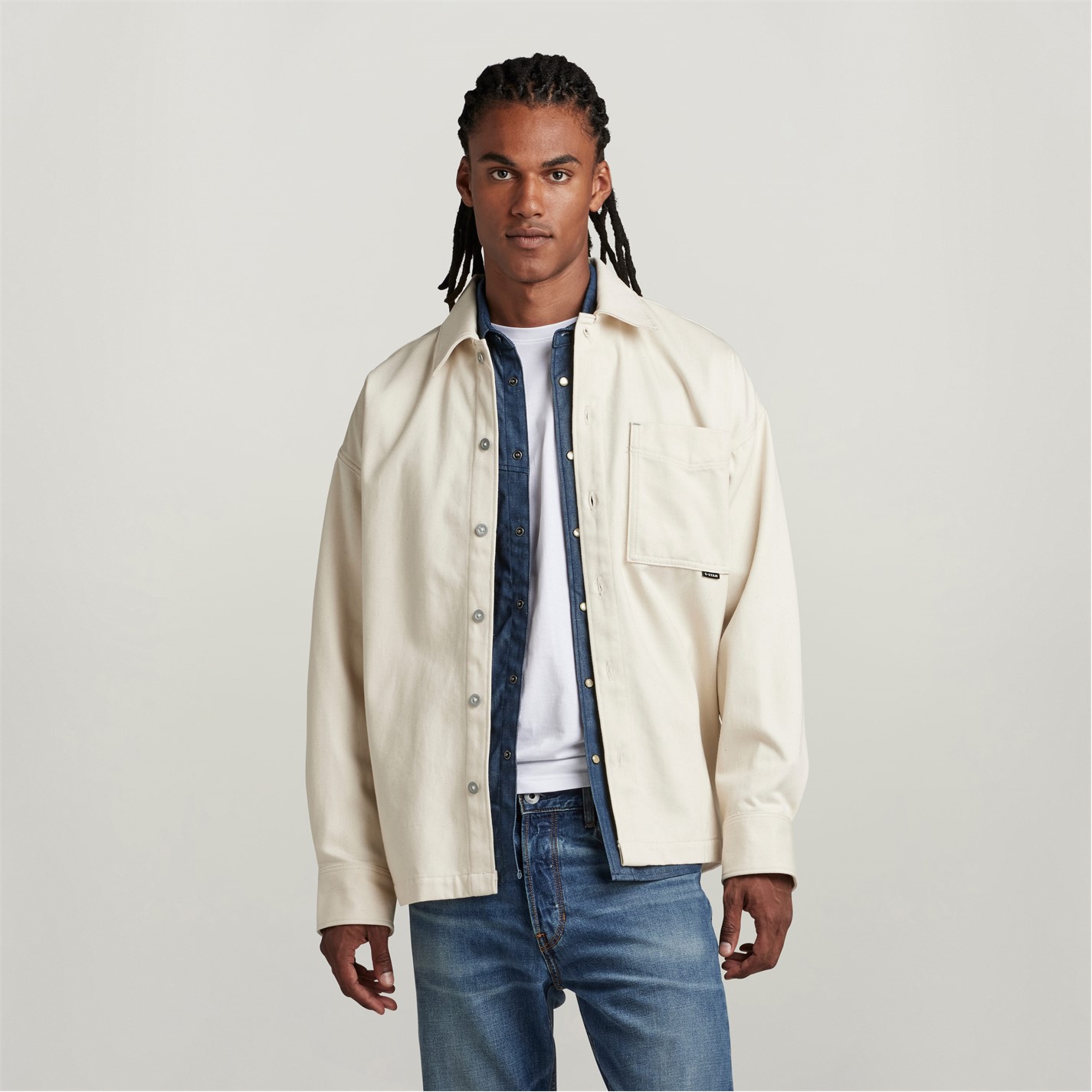 Bunda G Star Dull Ylw 1004773 Men's G-Star Cotton Long Sleeve Overshirt - 2