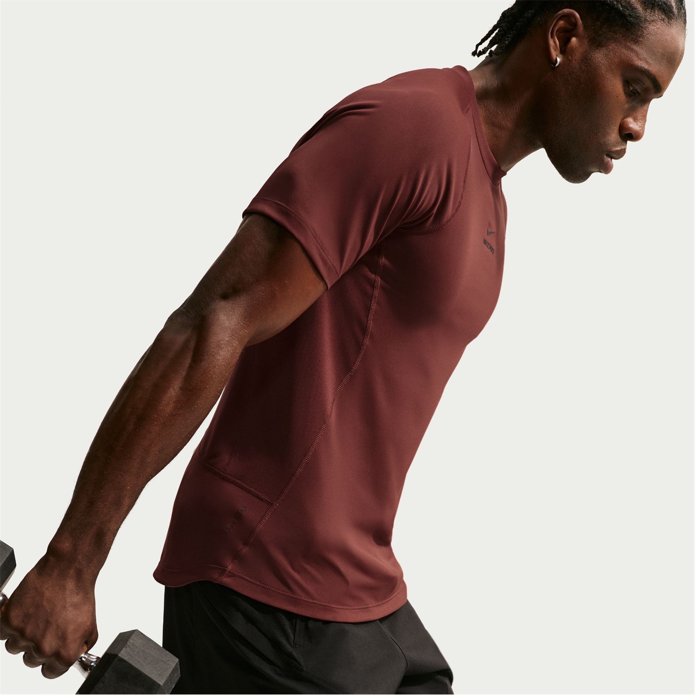 Nike Dark Team Red 3569545 Pro Training Dri-FIT Short Sleeve Top Mens - 5