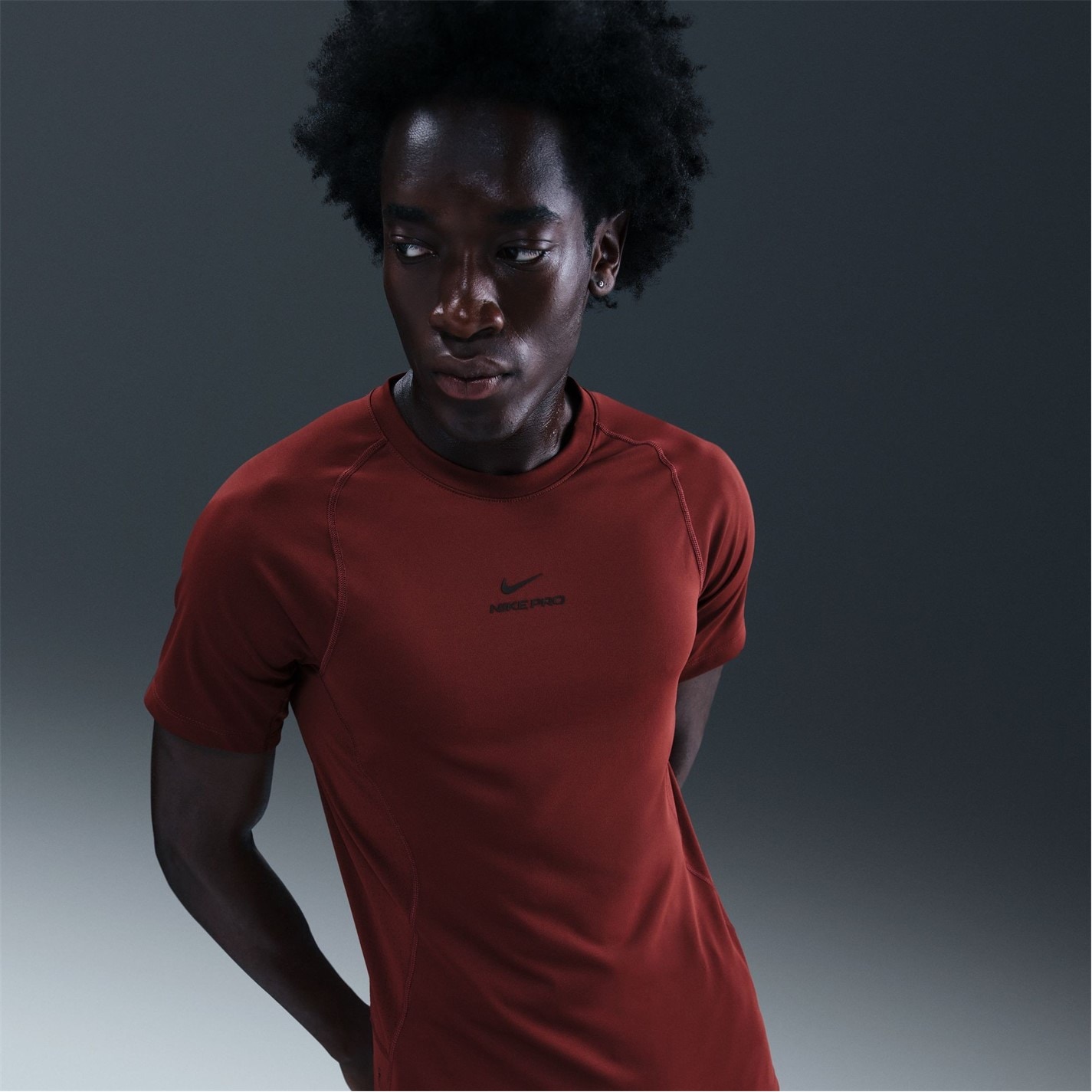 Nike Dark Team Red 3569545 Pro Training Dri-FIT Short Sleeve Top Mens - 6