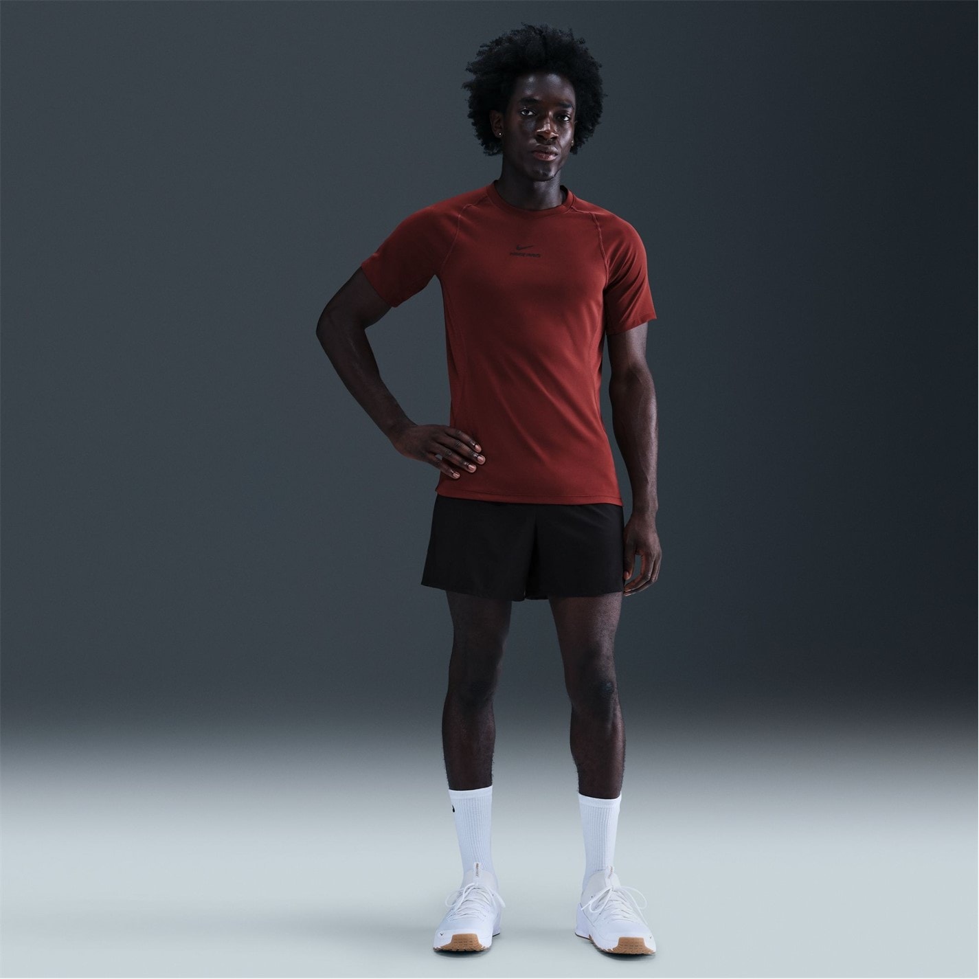 Nike Dark Team Red 3569545 Pro Training Dri-FIT Short Sleeve Top Mens - 7