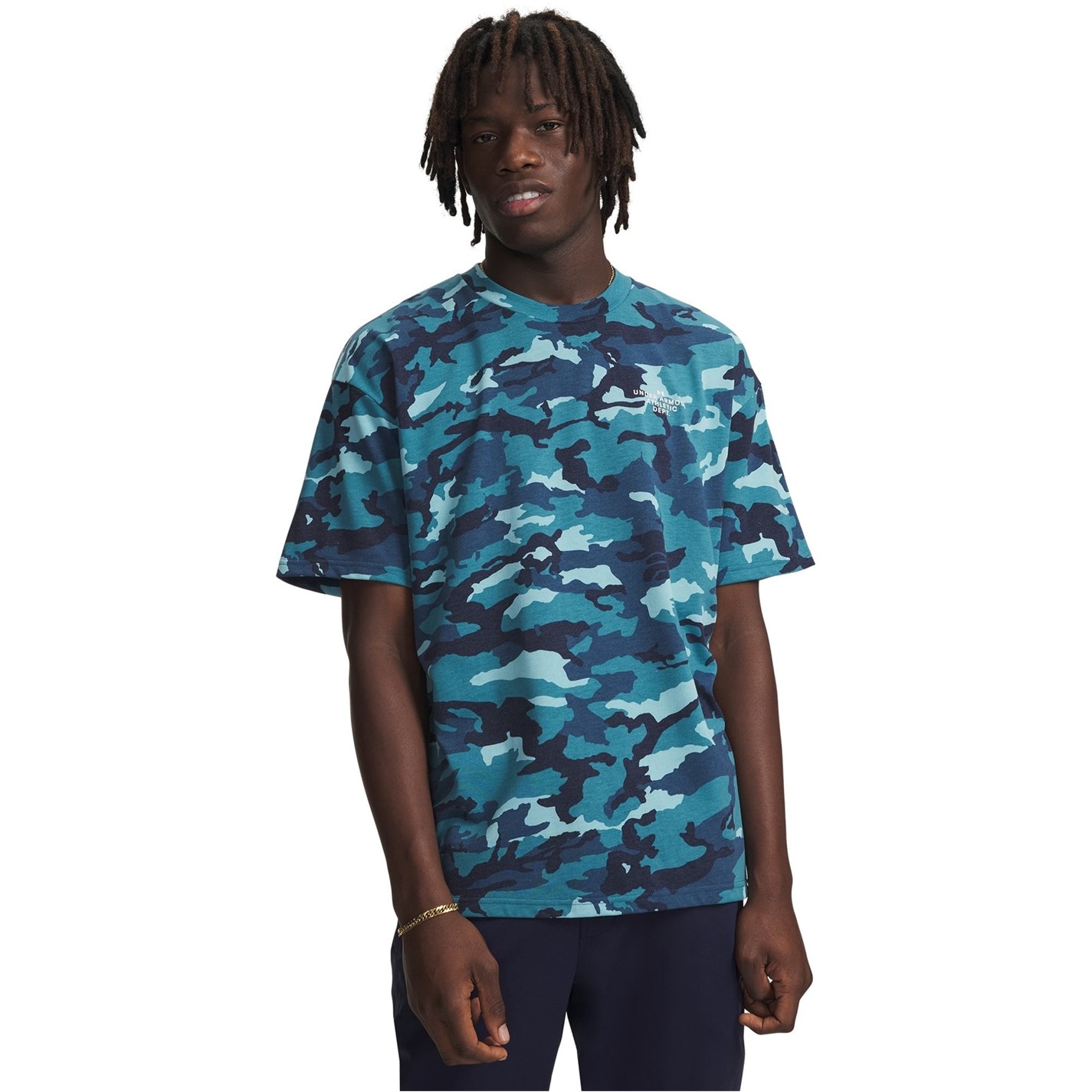 Under Armour Blue 4821608 Men's Short Sleeve Performance Gym Top - 1