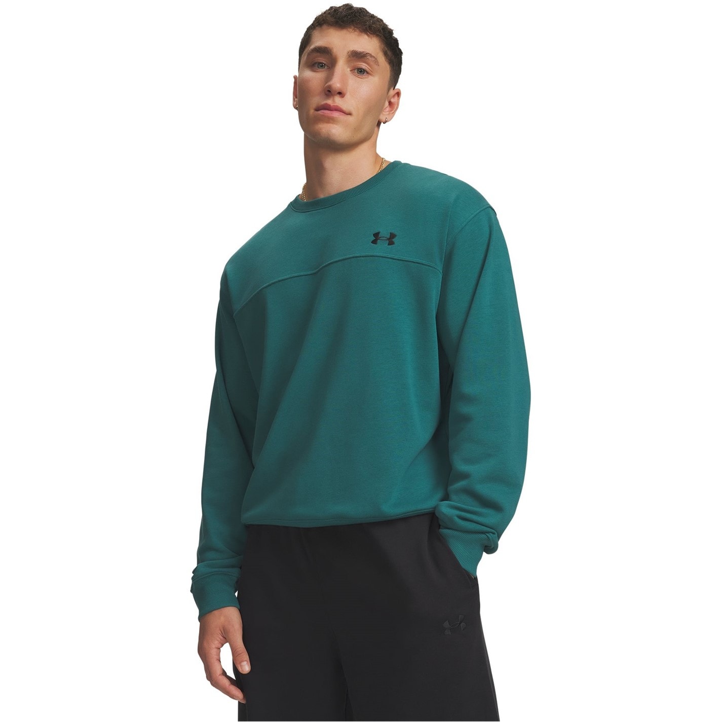 Mikina Under Armour Green 3308725 Men's Crew Sweatshirt - 1