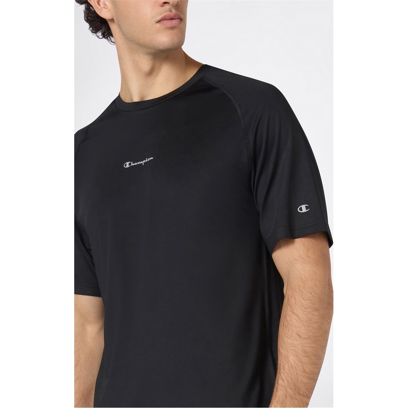 Champion Black 723059 Men's Short Sleeve Performance Gym Top - 4