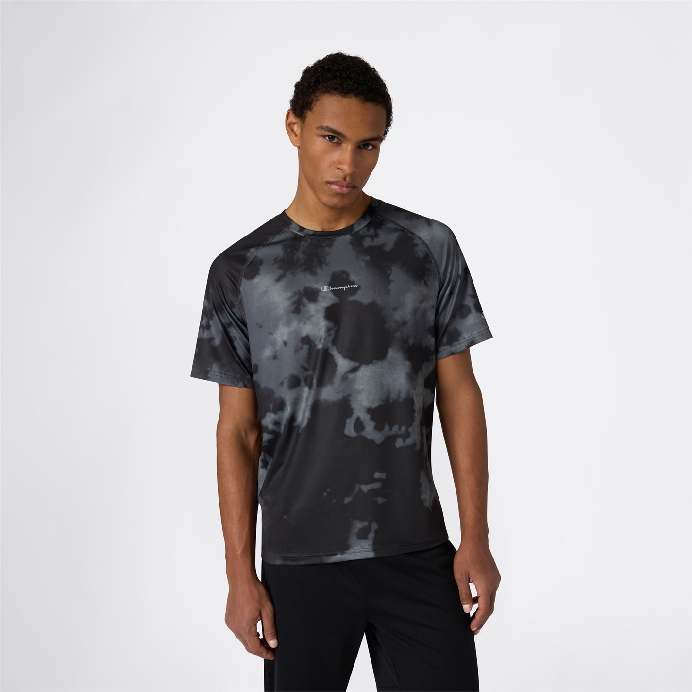 Champion Black 207327 Men's Short Sleeve Performance Gym Top - 2